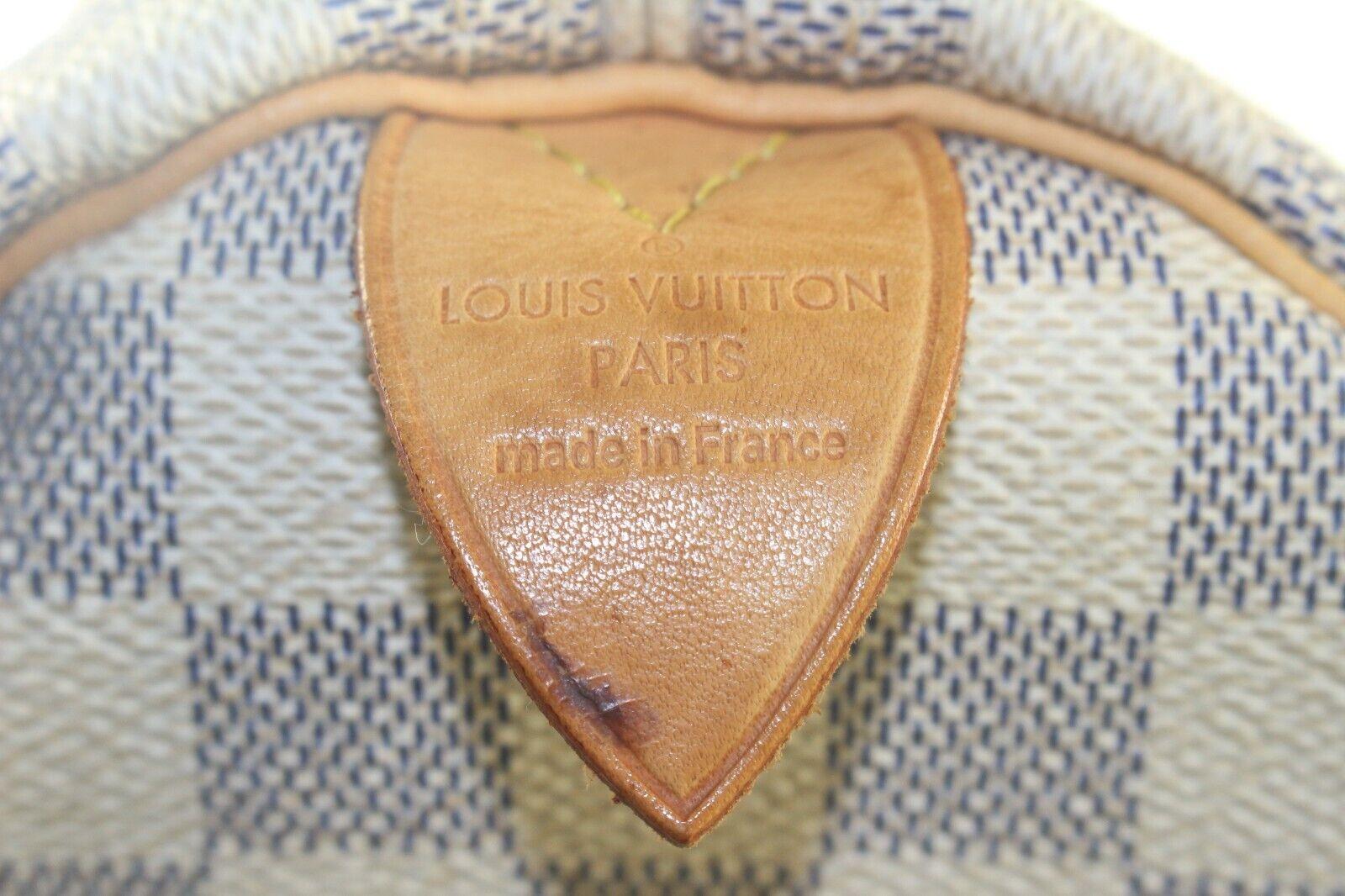 Louis Vuitton Speedy 30 Damier Azur 4LV1023K For Sale 3