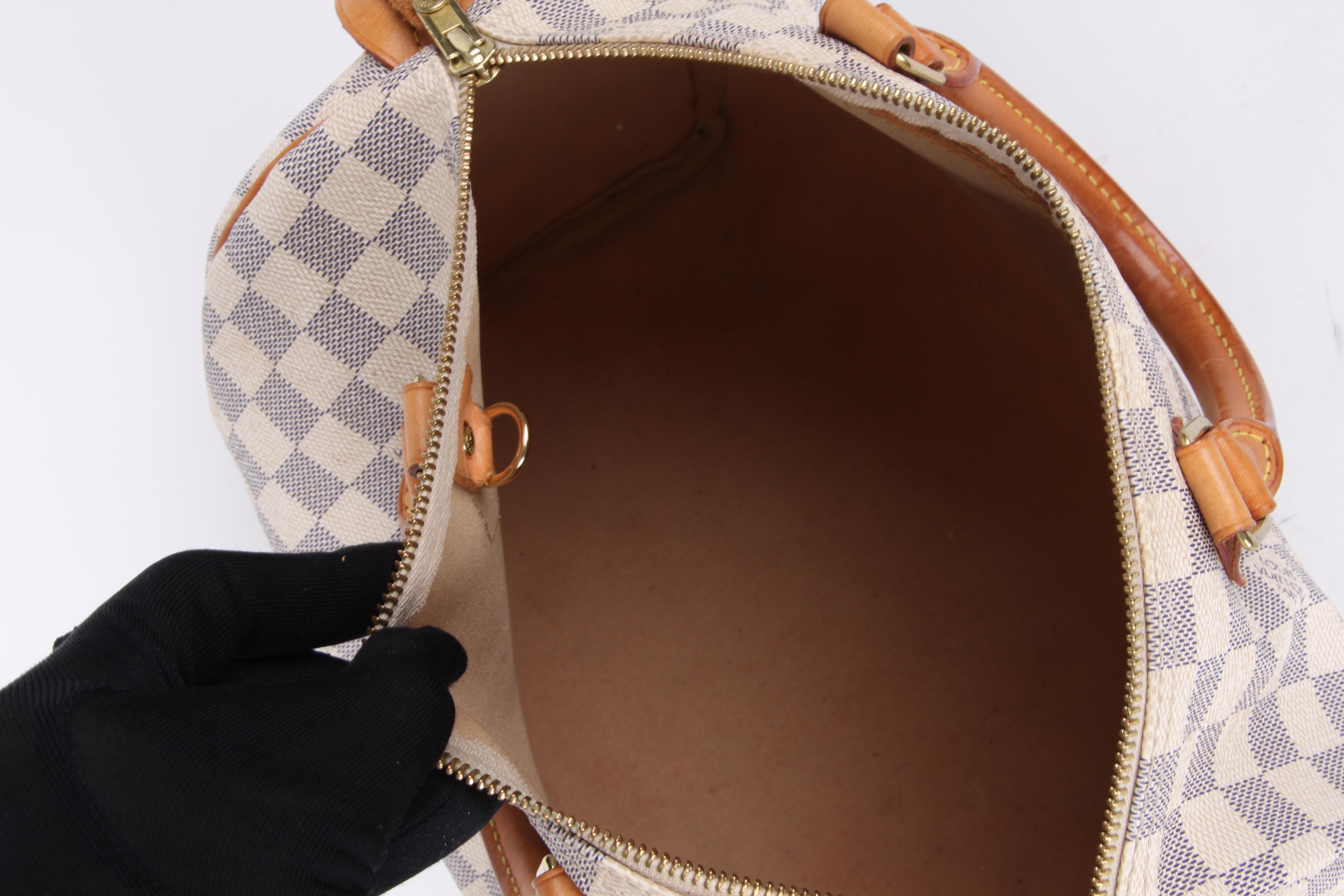 Louis Vuitton Speedy 30 Damier Azur Canvas Bag 4