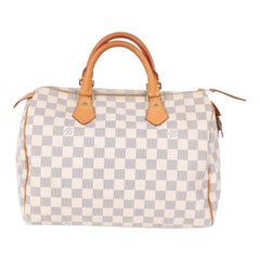 Louis Vuitton Speedy 30 Damier Azur Canvas Bag