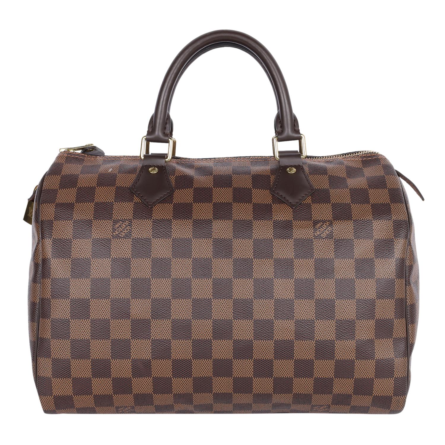 LOUIS VUITTON Speedy 30 Damier Ebene Brown en vente 1