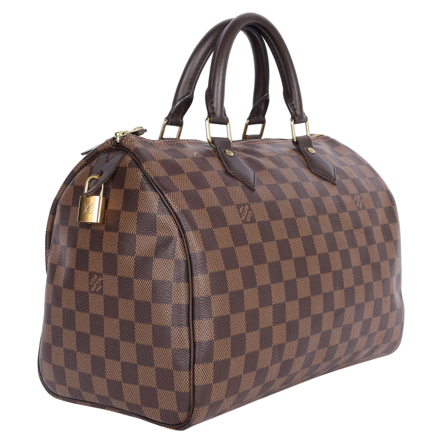 LOUIS VUITTON Speedy 30 Damier Ebene Brown en vente 2