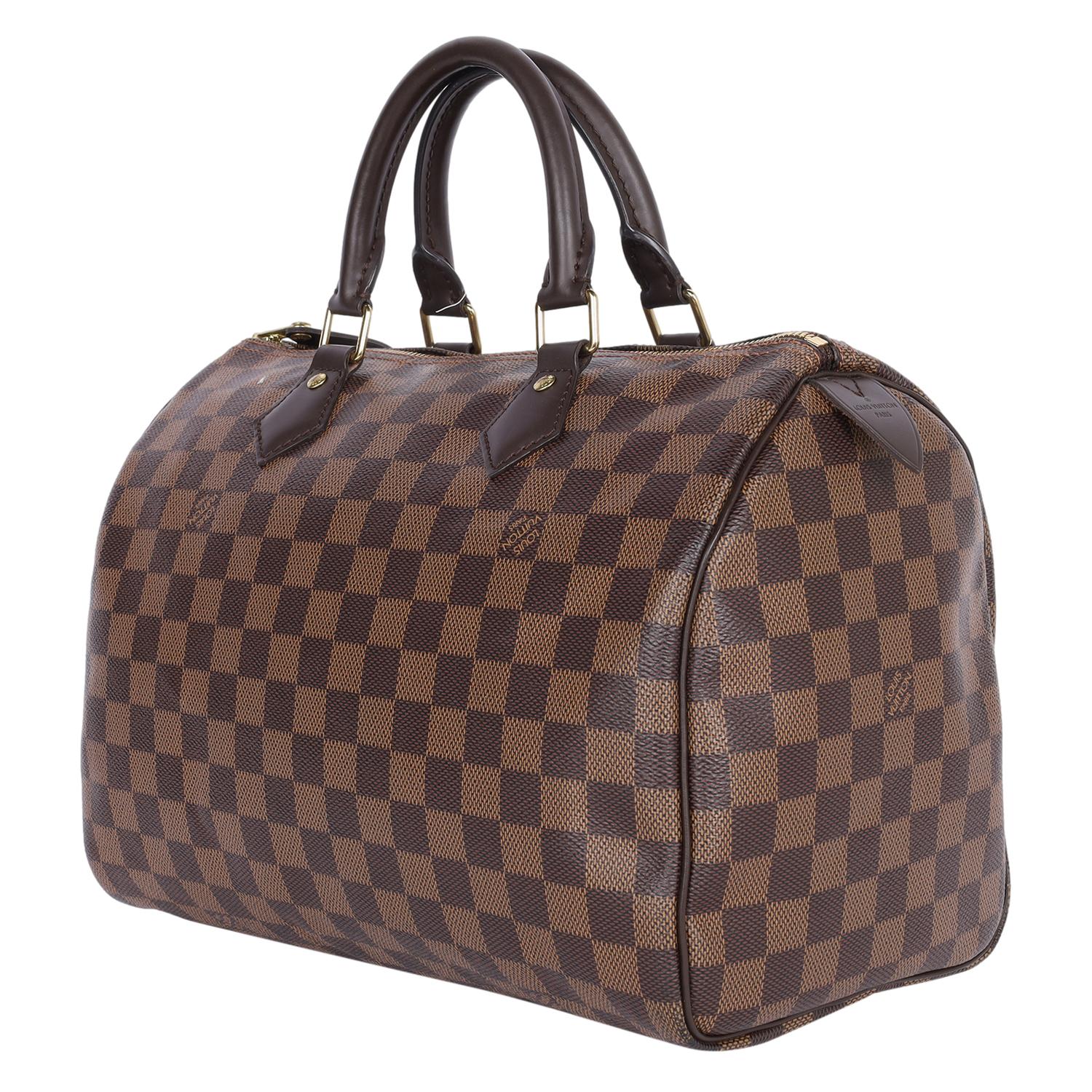 LOUIS VUITTON Speedy 30 Damier Ebene Brown en vente 3