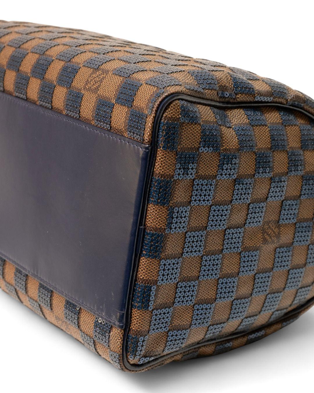 Louis Vuitton Speedy 30 Damier Paillettes Navy For Sale 11