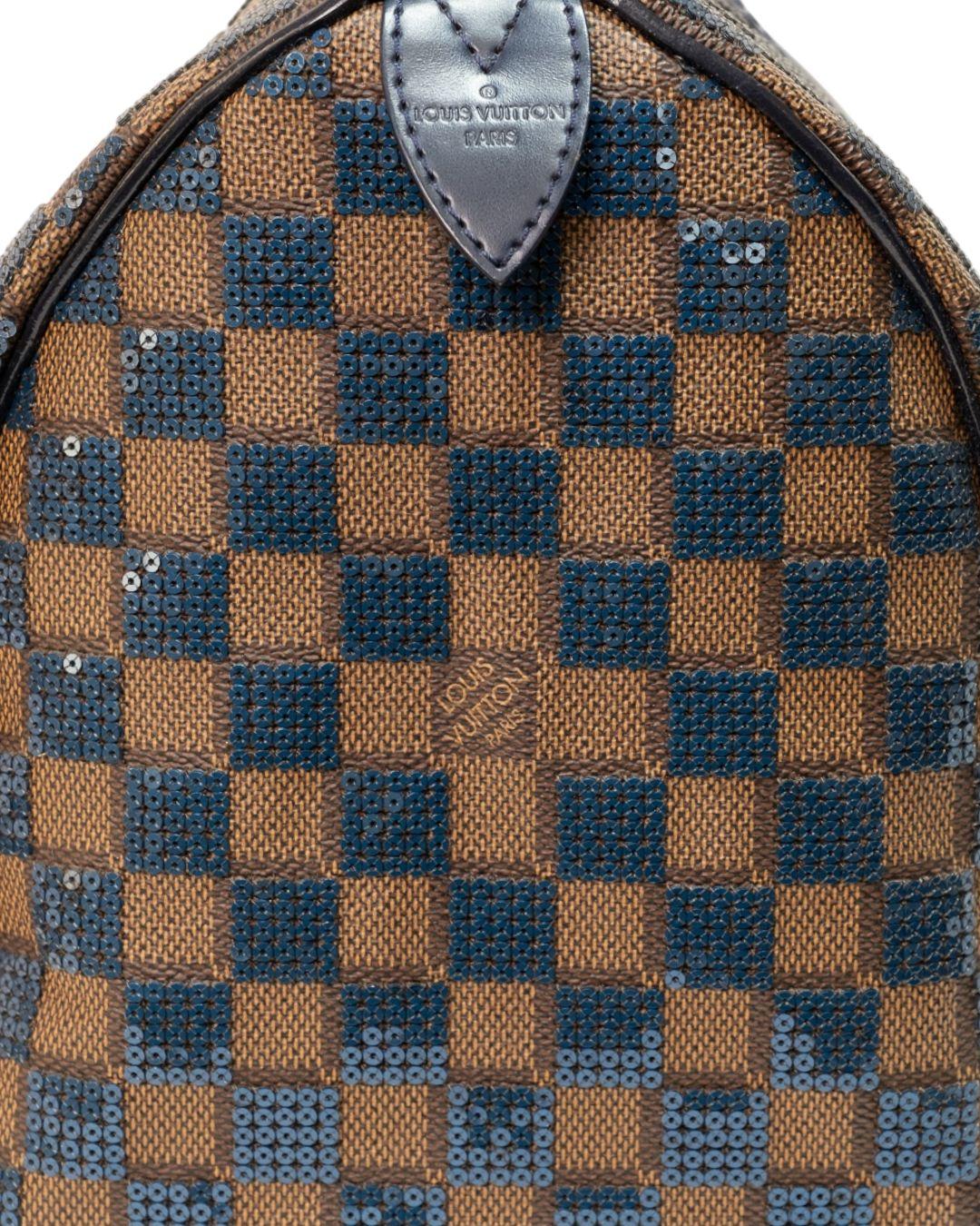 Louis Vuitton Speedy 30 Damier Paillettes Navy In Good Condition For Sale In Torre Del Greco, IT