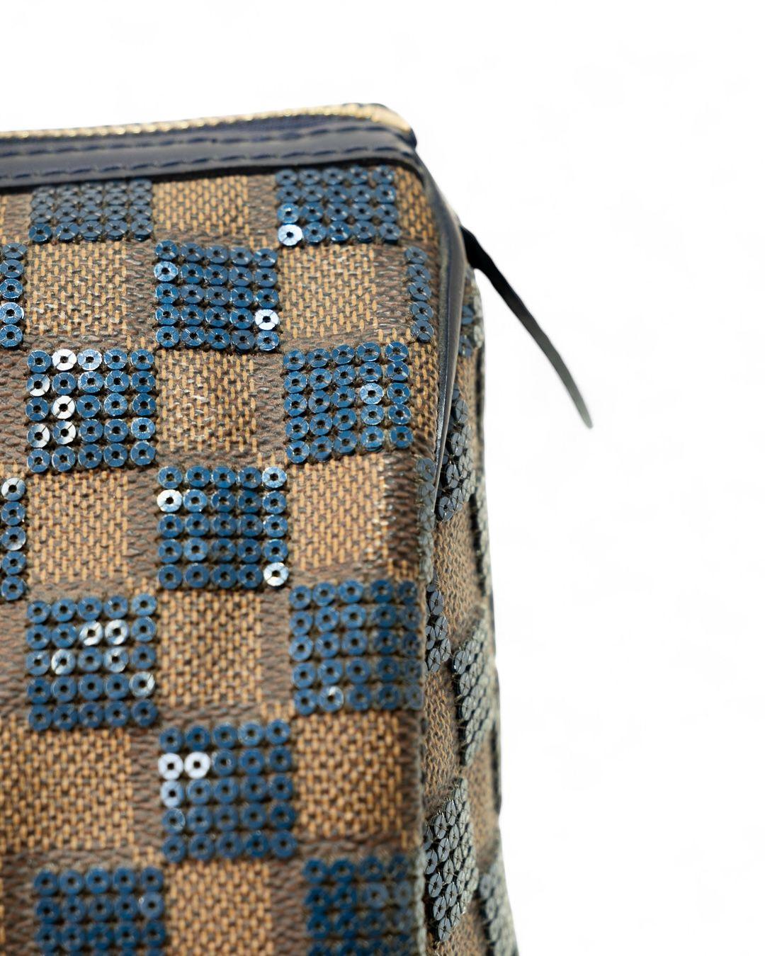 Women's Louis Vuitton Speedy 30 Damier Paillettes Navy For Sale