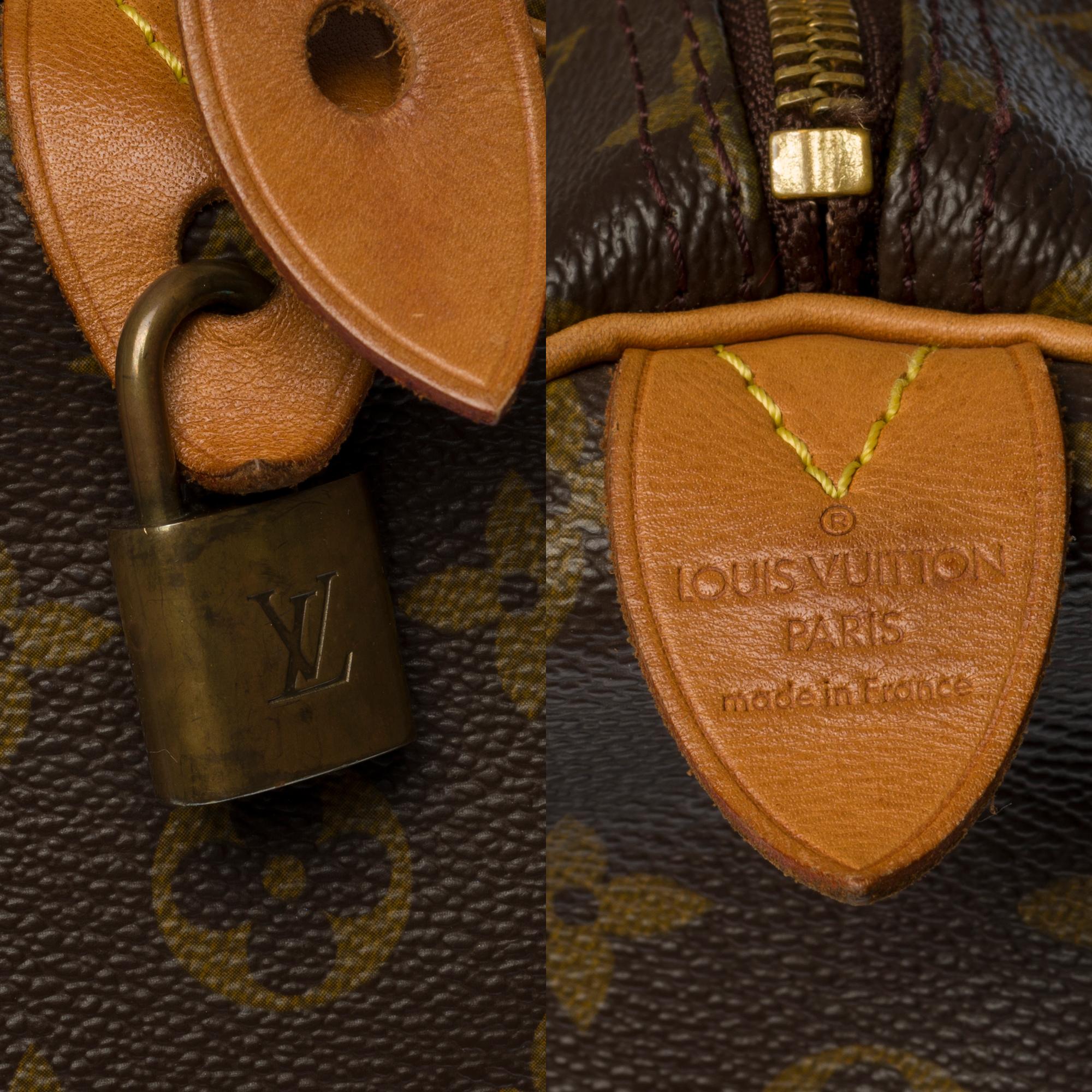 Women's Louis Vuitton Speedy 30 handbag in brown canvas