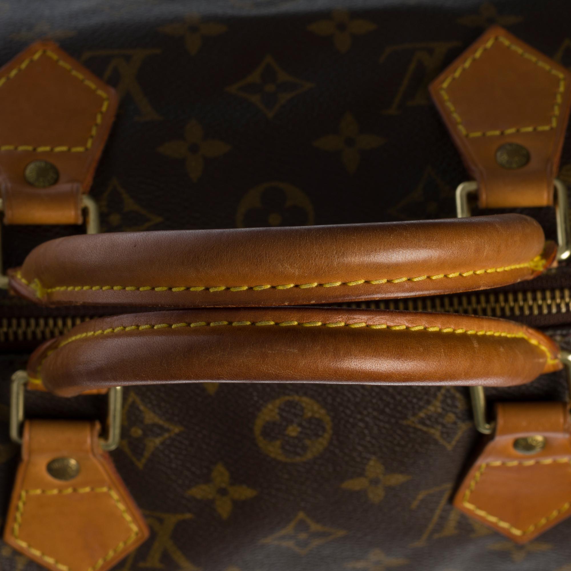Louis Vuitton Speedy 30 handbag in brown canvas 3