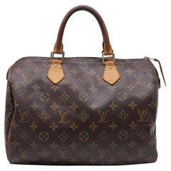 Louis Vuitton Speedy 30 Handbag in Brown Coated Canvas