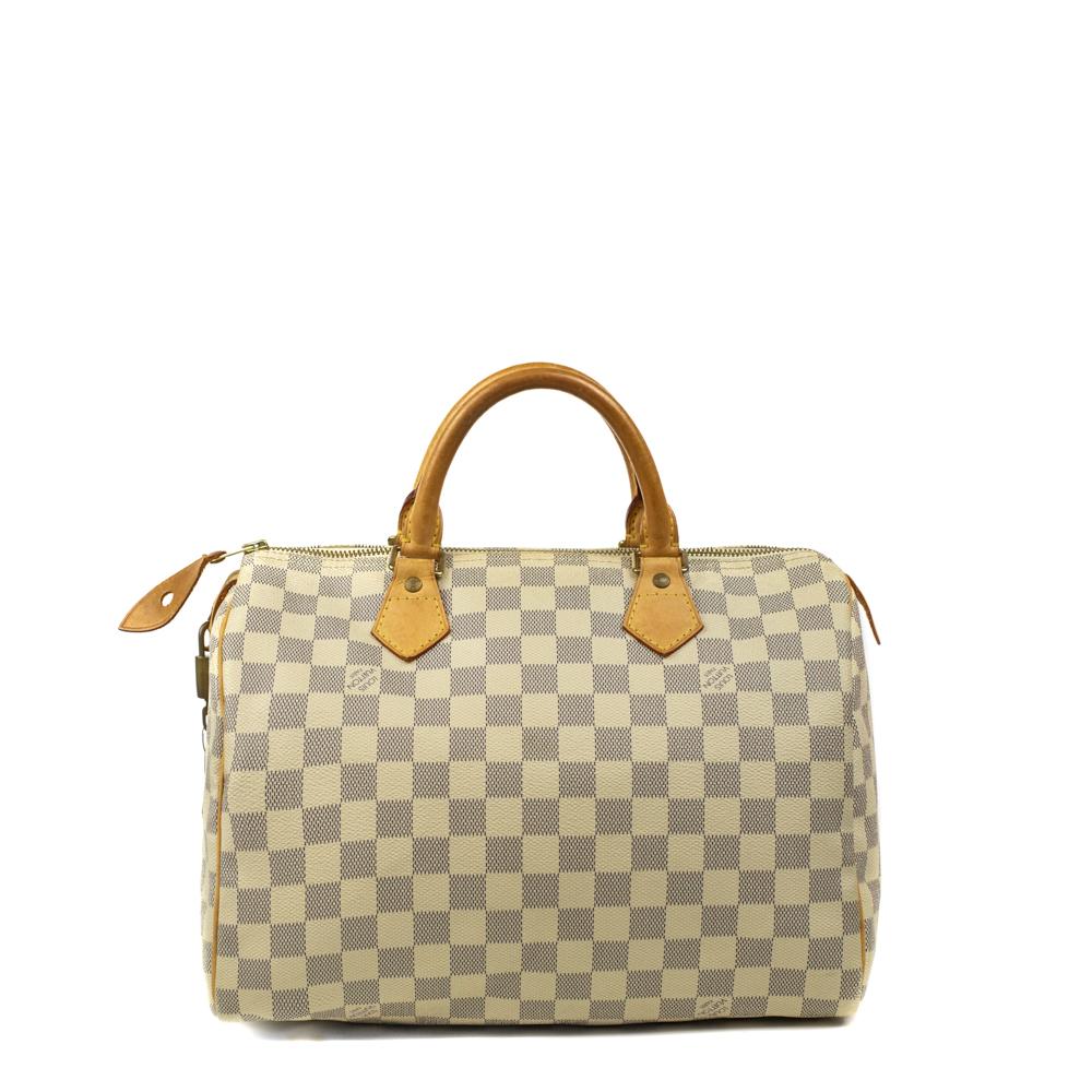 LOUIS VUITTON, Speedy 30 in white canvas For Sale at 1stDibs