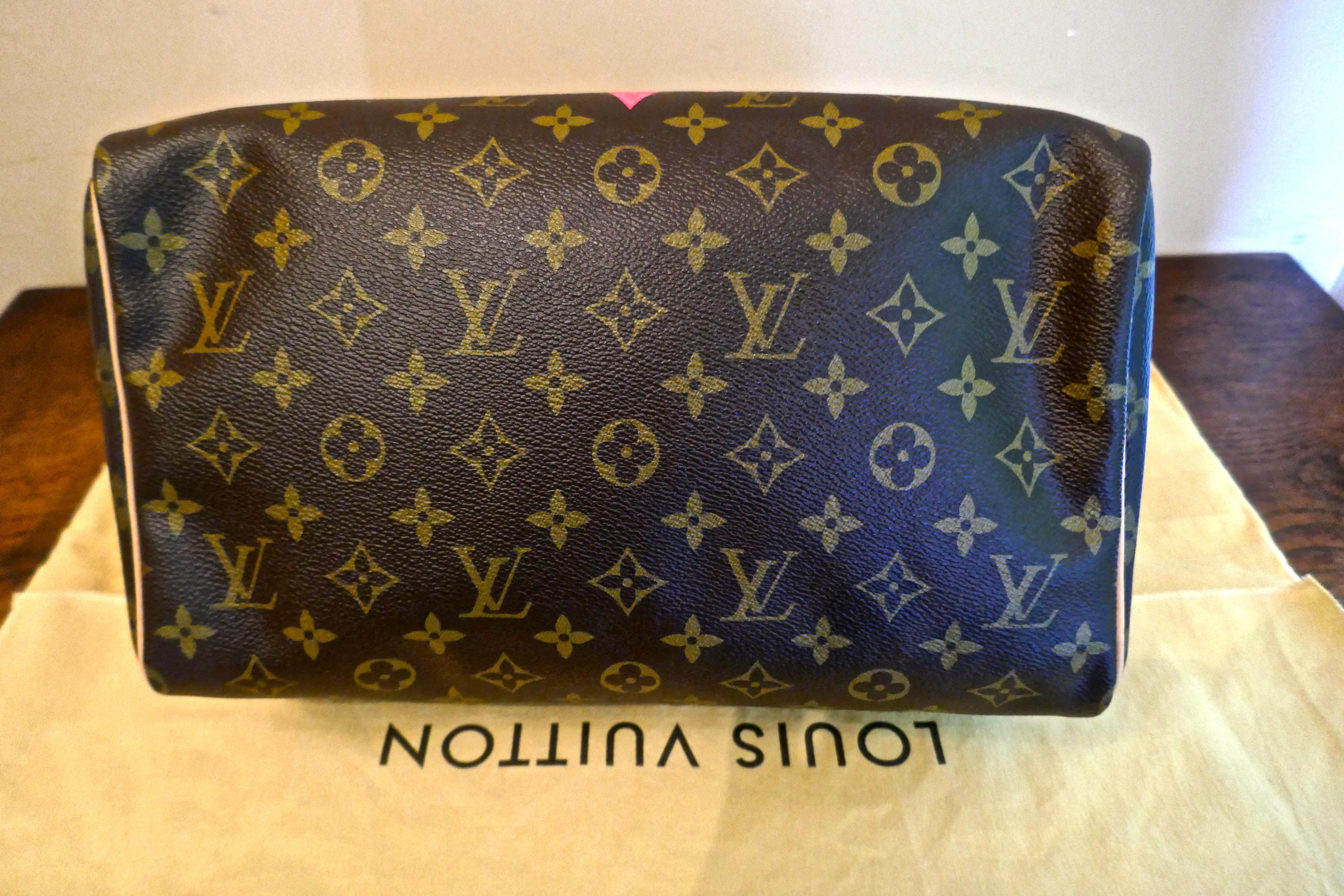 Louis Vuitton Speedy 30 Limited Edition Grenade V Monogram Handbag. 2