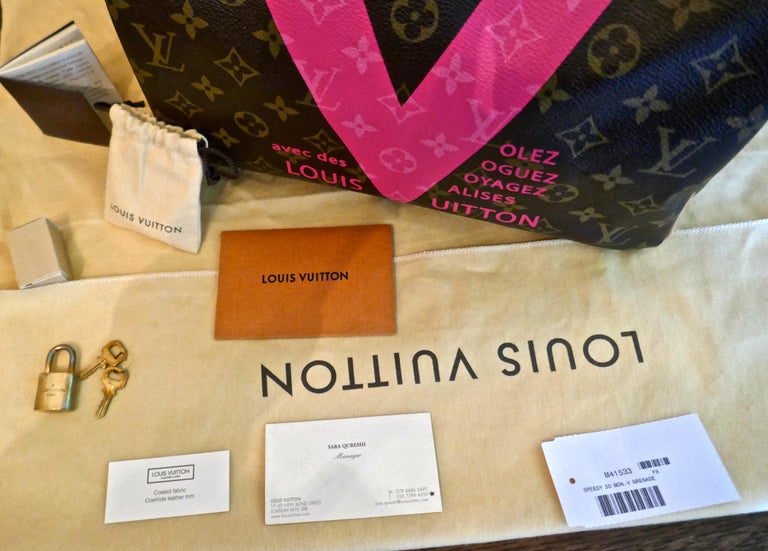 Louis Vuitton Limited Edition Grenade Monogram V Speedy 30 Bag