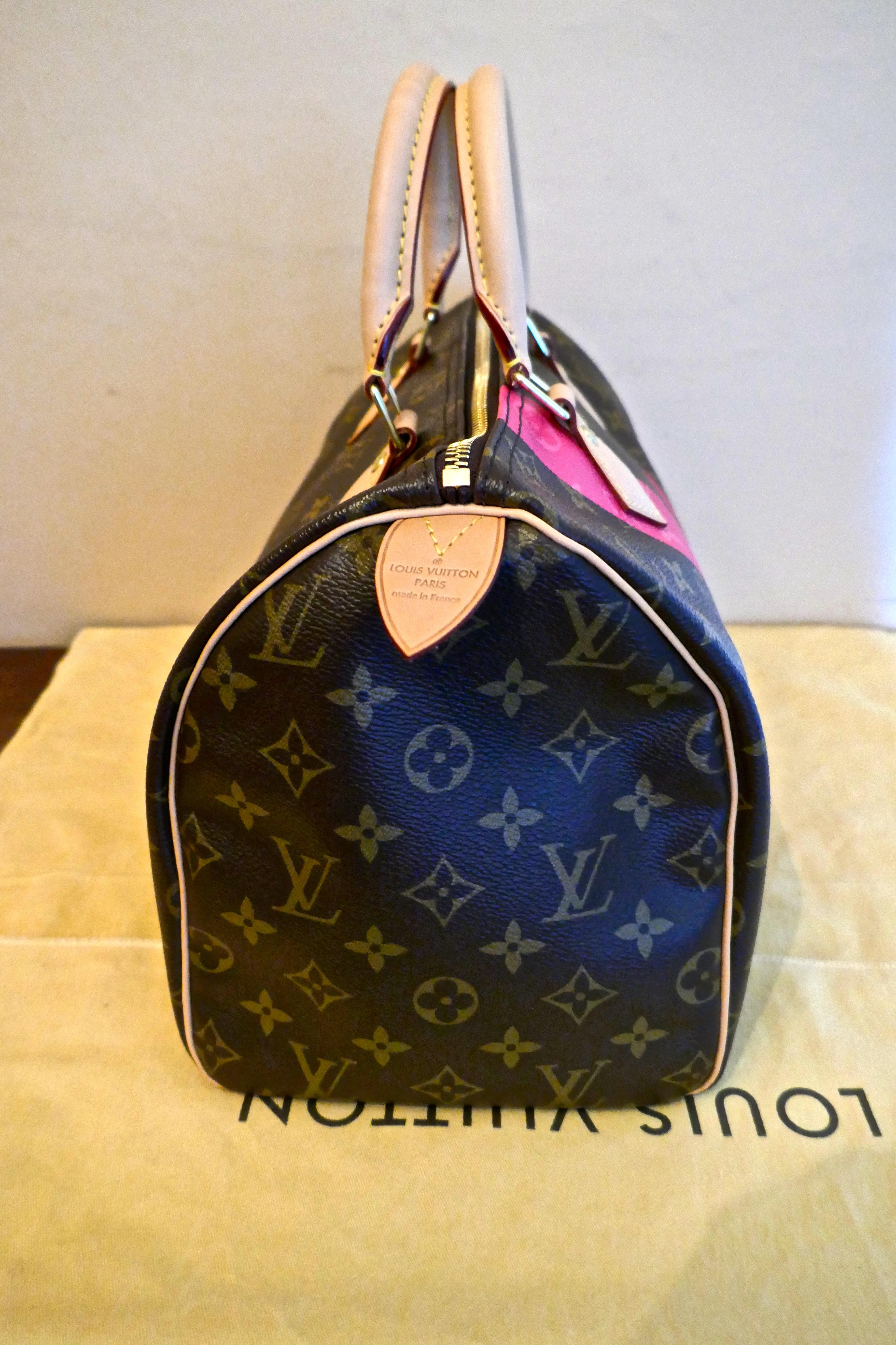 Women's Louis Vuitton Speedy 30 Limited Edition Grenade V Monogram Handbag.
