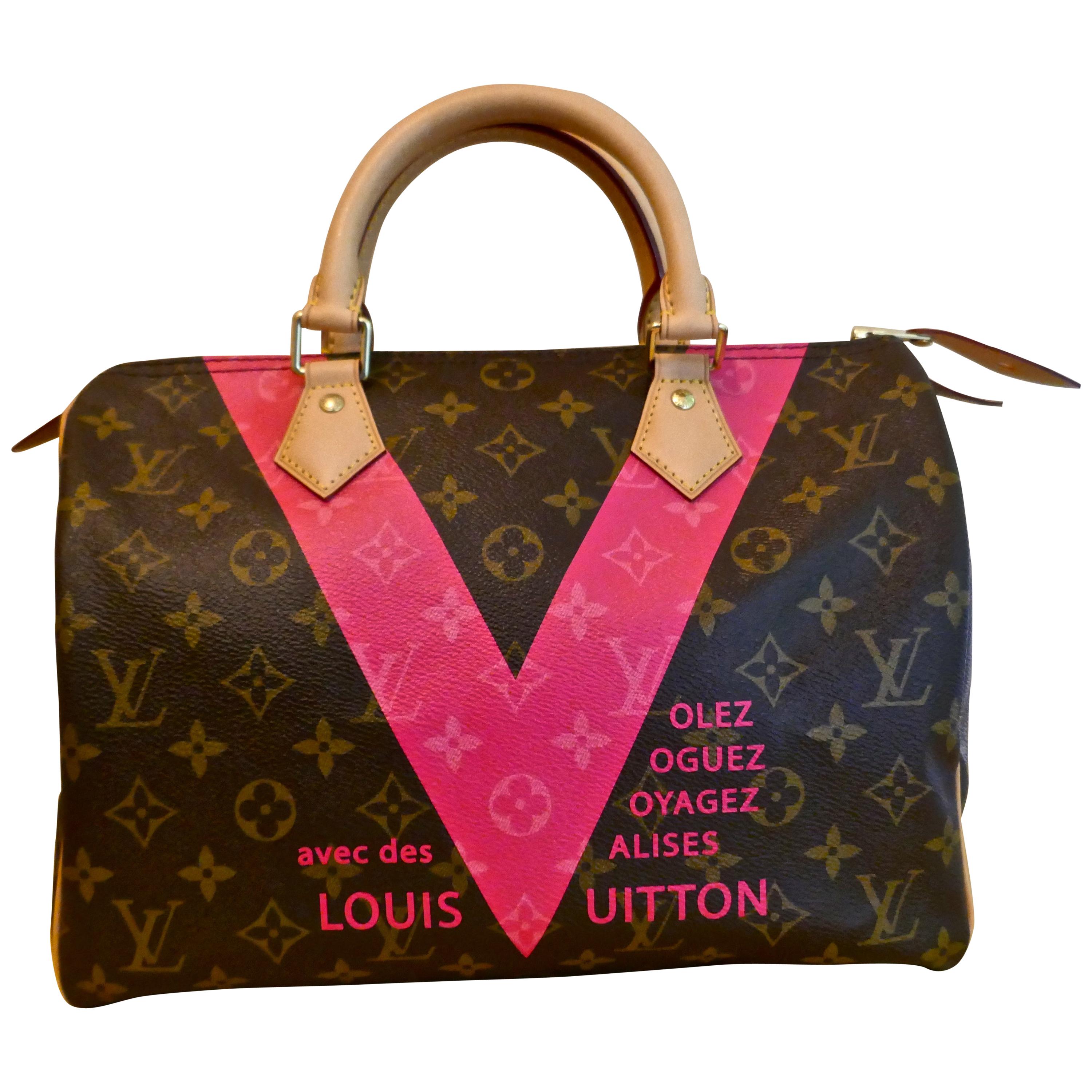 Louis Vuitton Speedy 30 Limited Edition Grenade V Monogram Handbag.