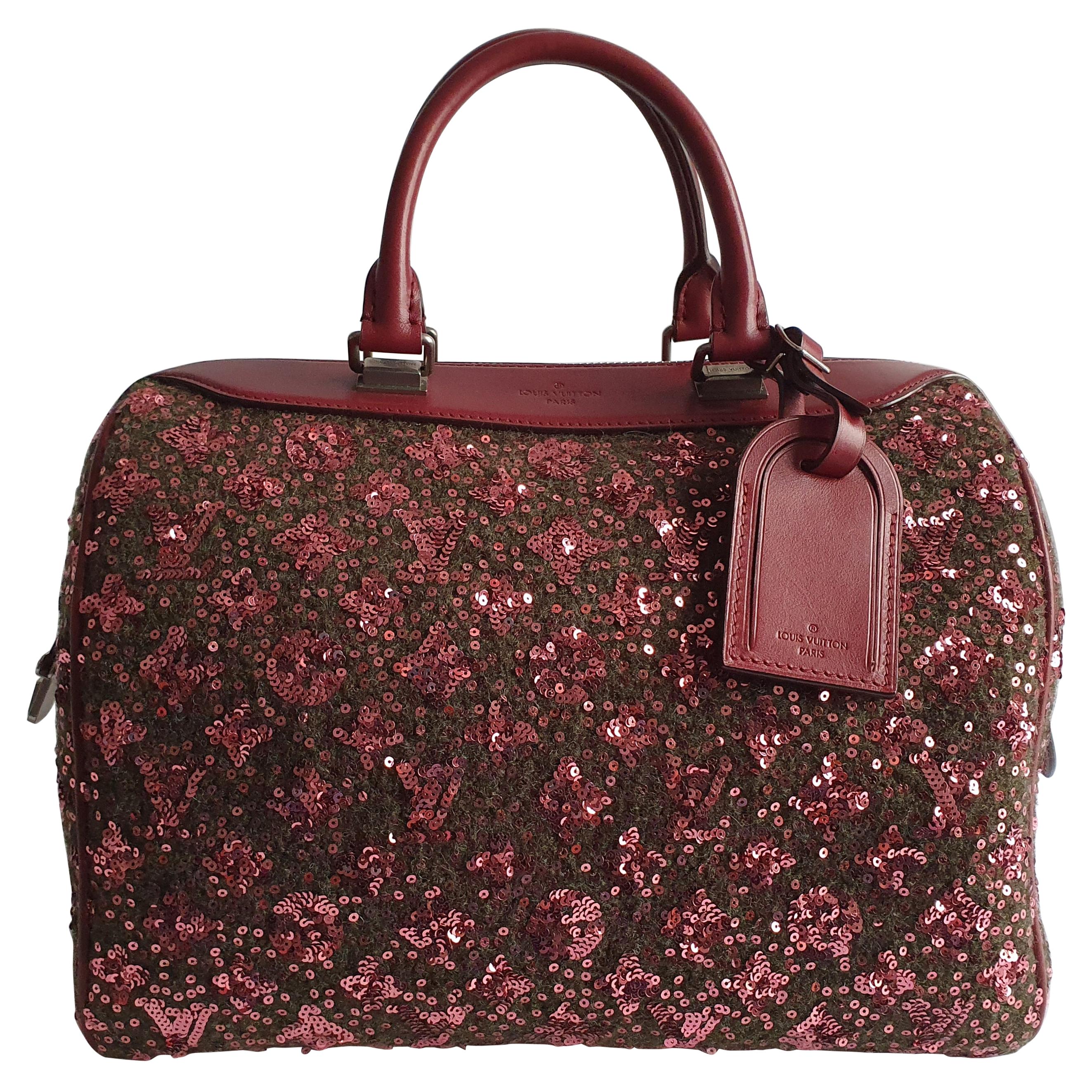 Louis Vuitton, Speedy 30 Limited edition in burgundy cloth