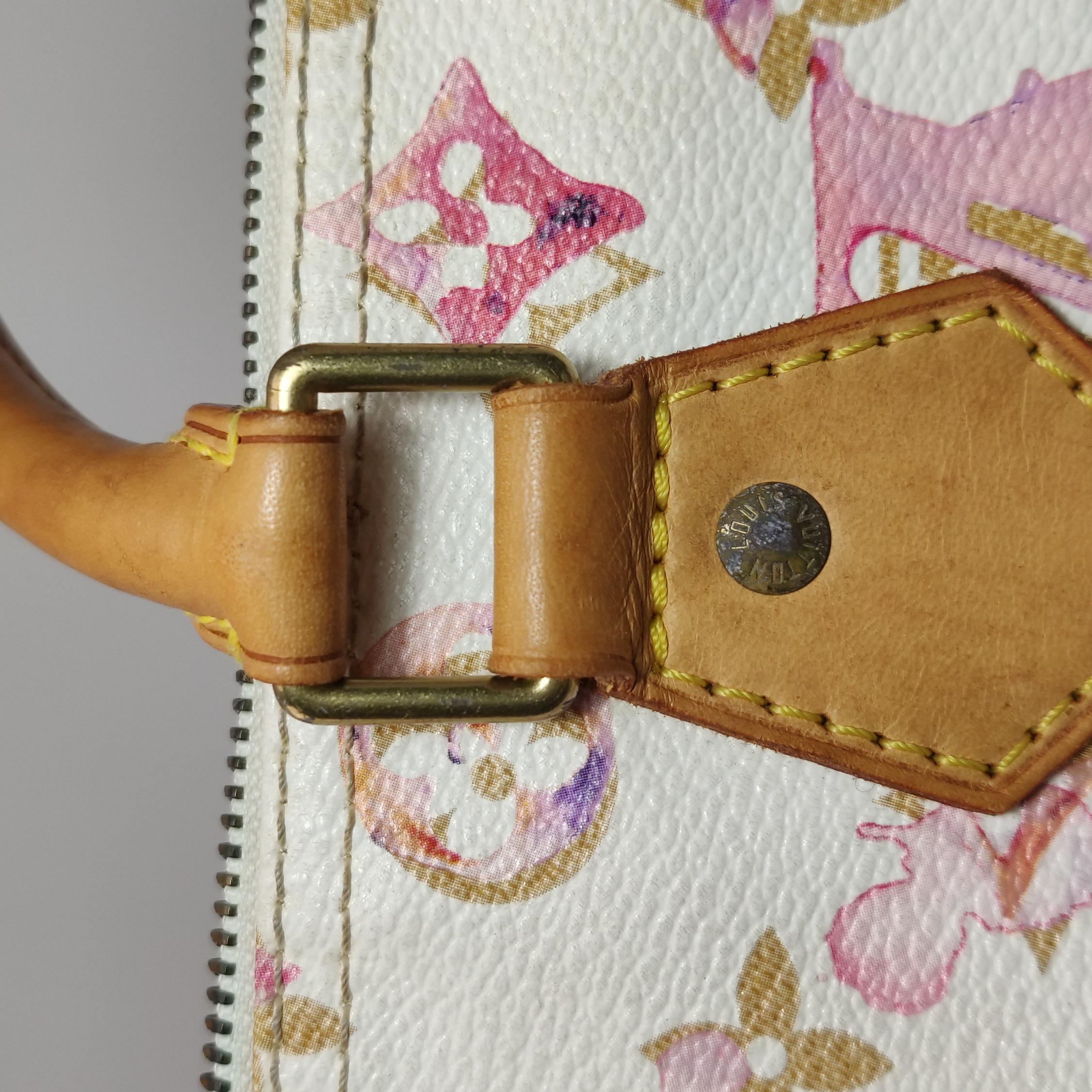 Louis Vuitton Speedy 30 Monogram Acquerello Rosa Borsa Richard Prince 2008 in vendita 6