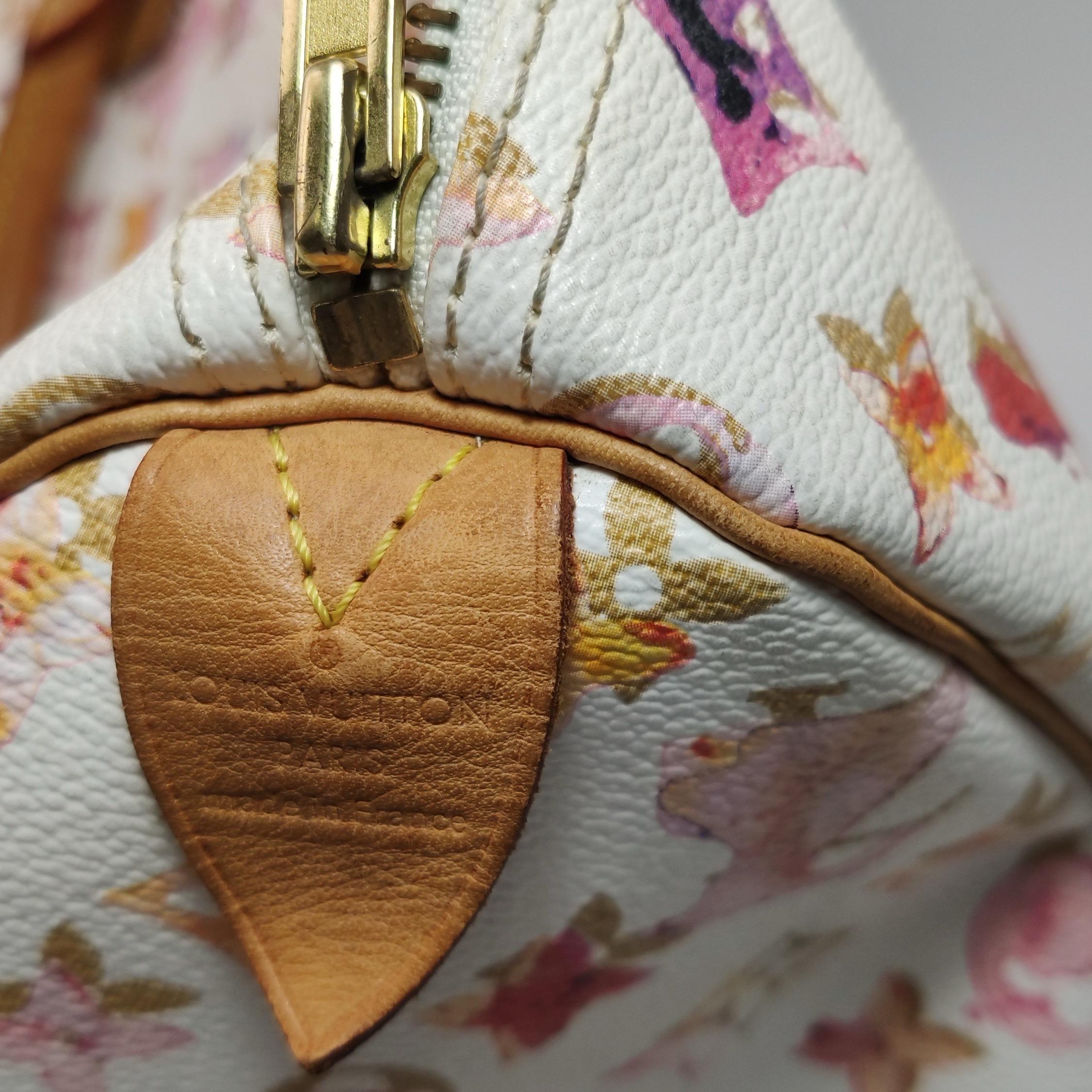 Louis Vuitton Speedy 30 Monogram Acquerello Rosa Borsa Richard Prince 2008 in vendita 7