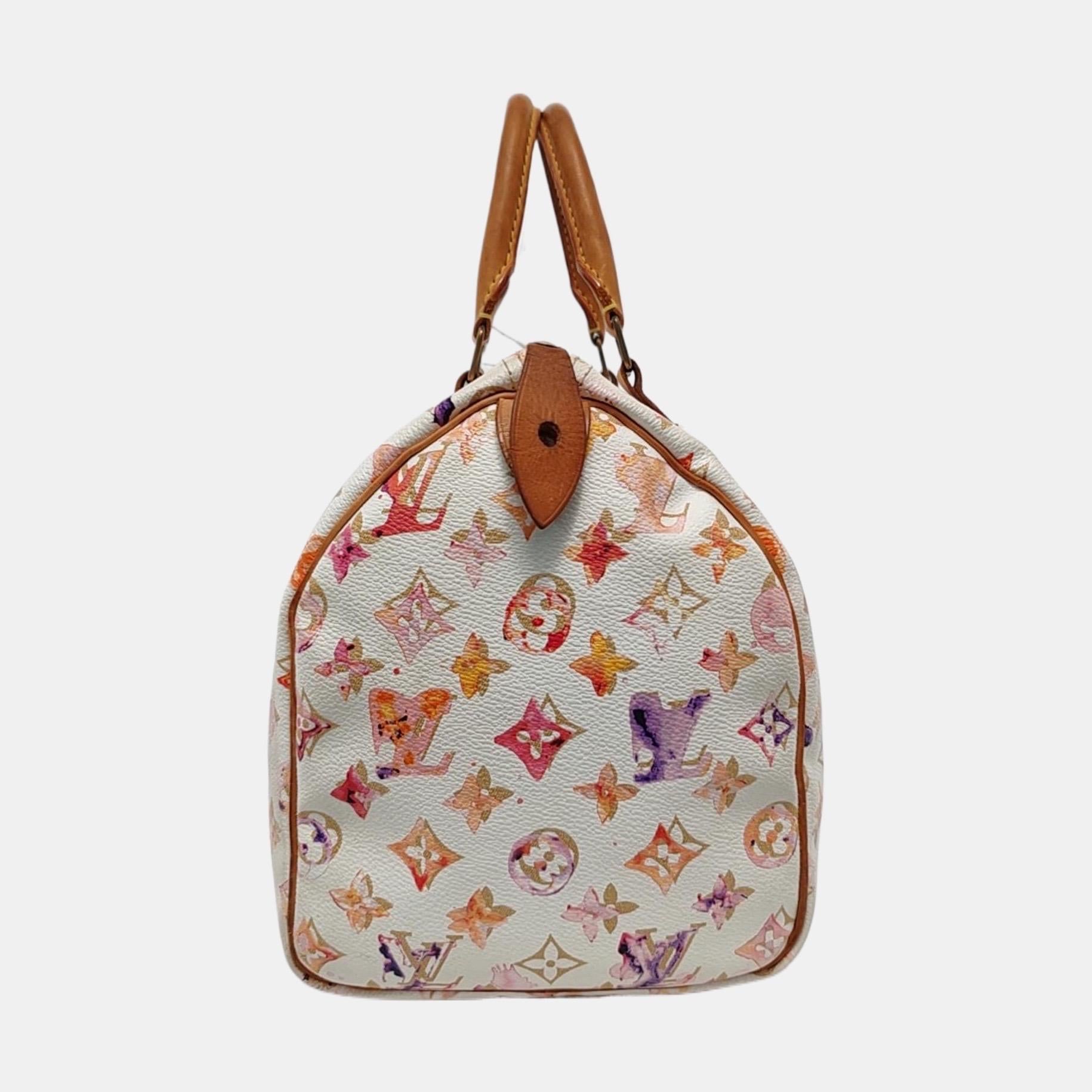 Louis Vuitton Speedy 30 Monogram Watercolor Pink Handbag Richard Prince 2008 In condizioni buone in vendita a AUBERVILLIERS, FR