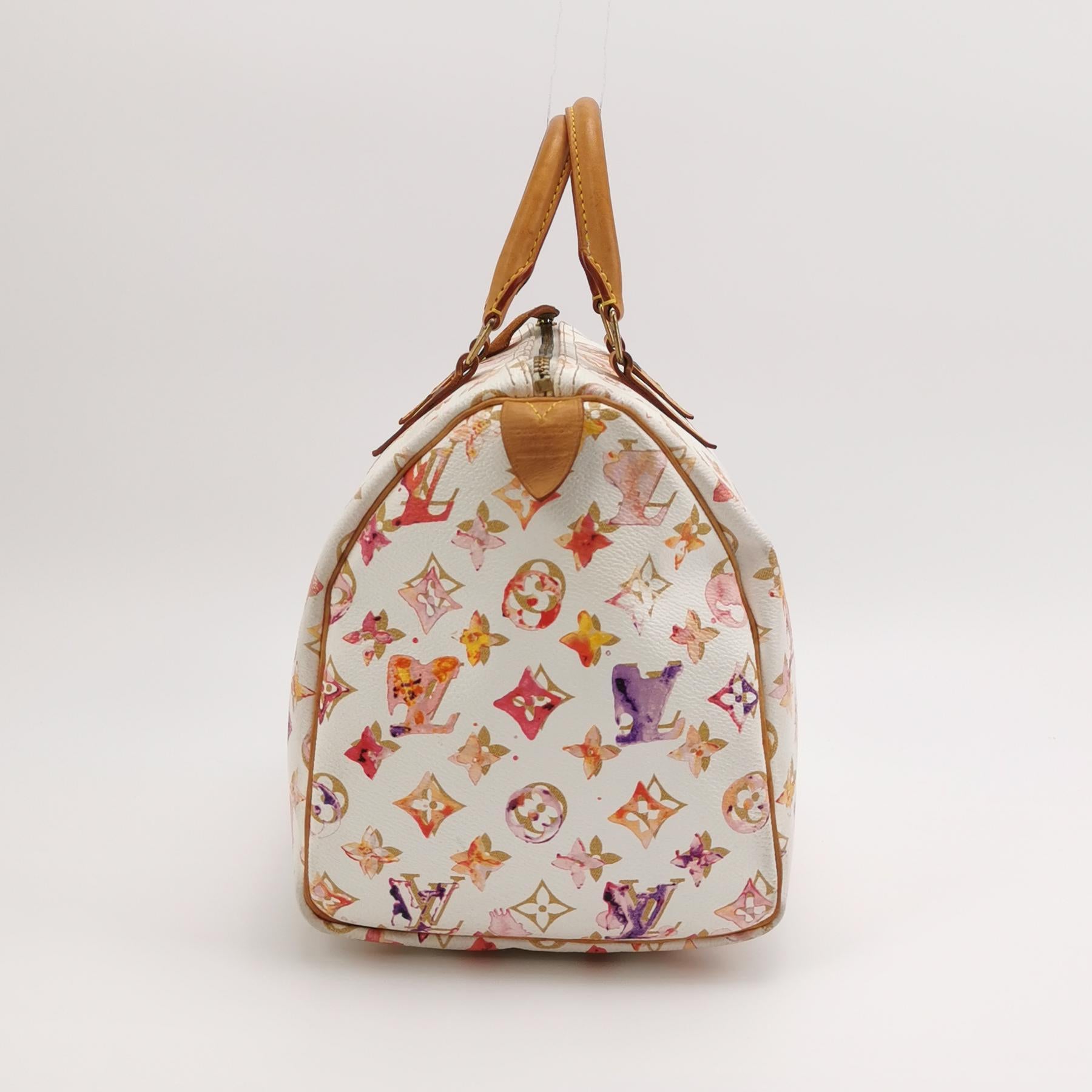 Louis Vuitton Speedy 30 Monogram Acquerello Rosa Borsa Richard Prince 2008 in vendita 1