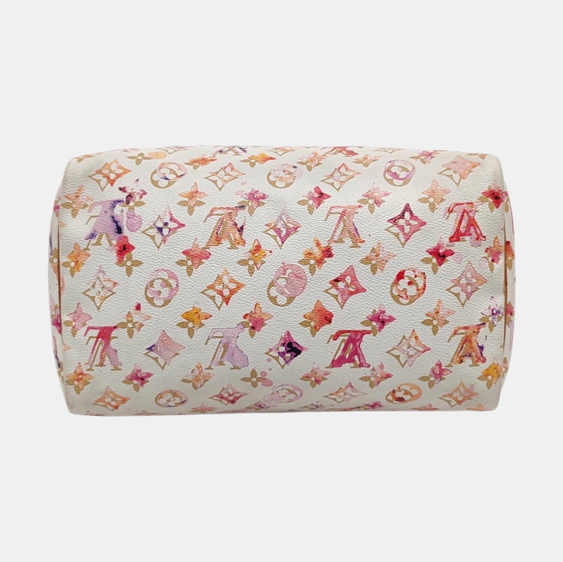 Louis Vuitton Speedy 30 Monogram Watercolor Pink Handbag Richard Prince 2008 in vendita 1