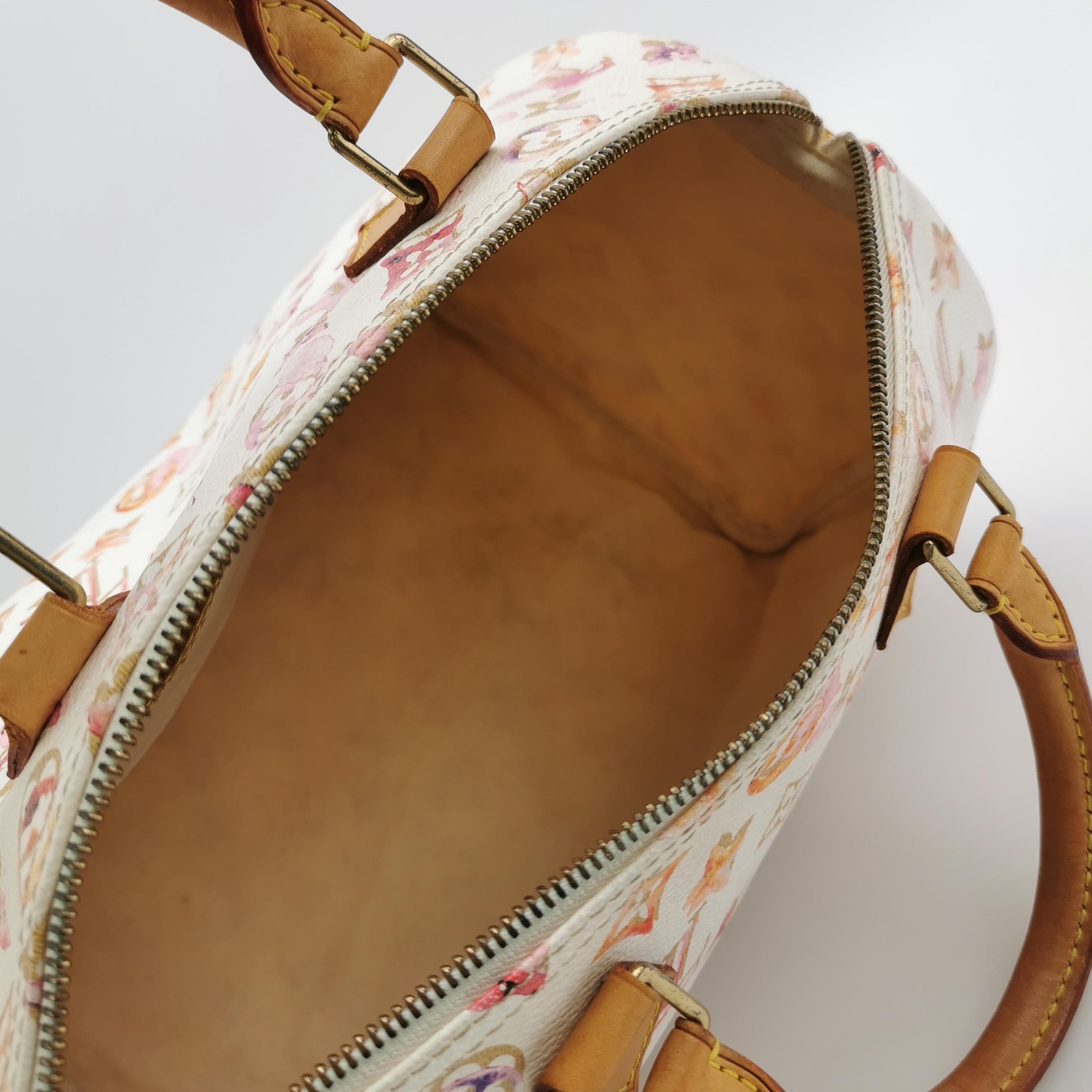 Louis Vuitton Speedy 30 Monogram Acquerello Rosa Borsa Richard Prince 2008 in vendita 2