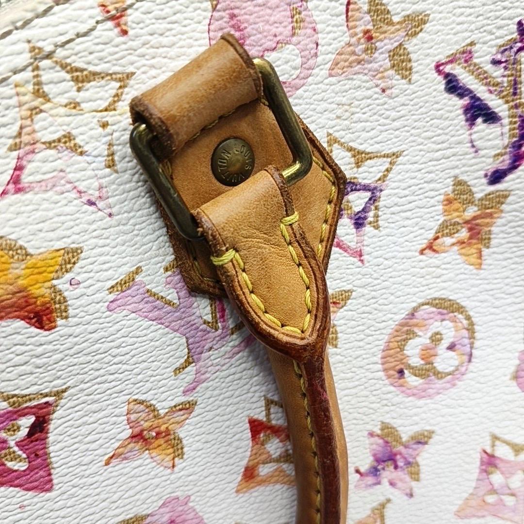 Louis Vuitton Speedy 30 Monogram Watercolor Pink Handbag Richard Prince 2008 in vendita 2