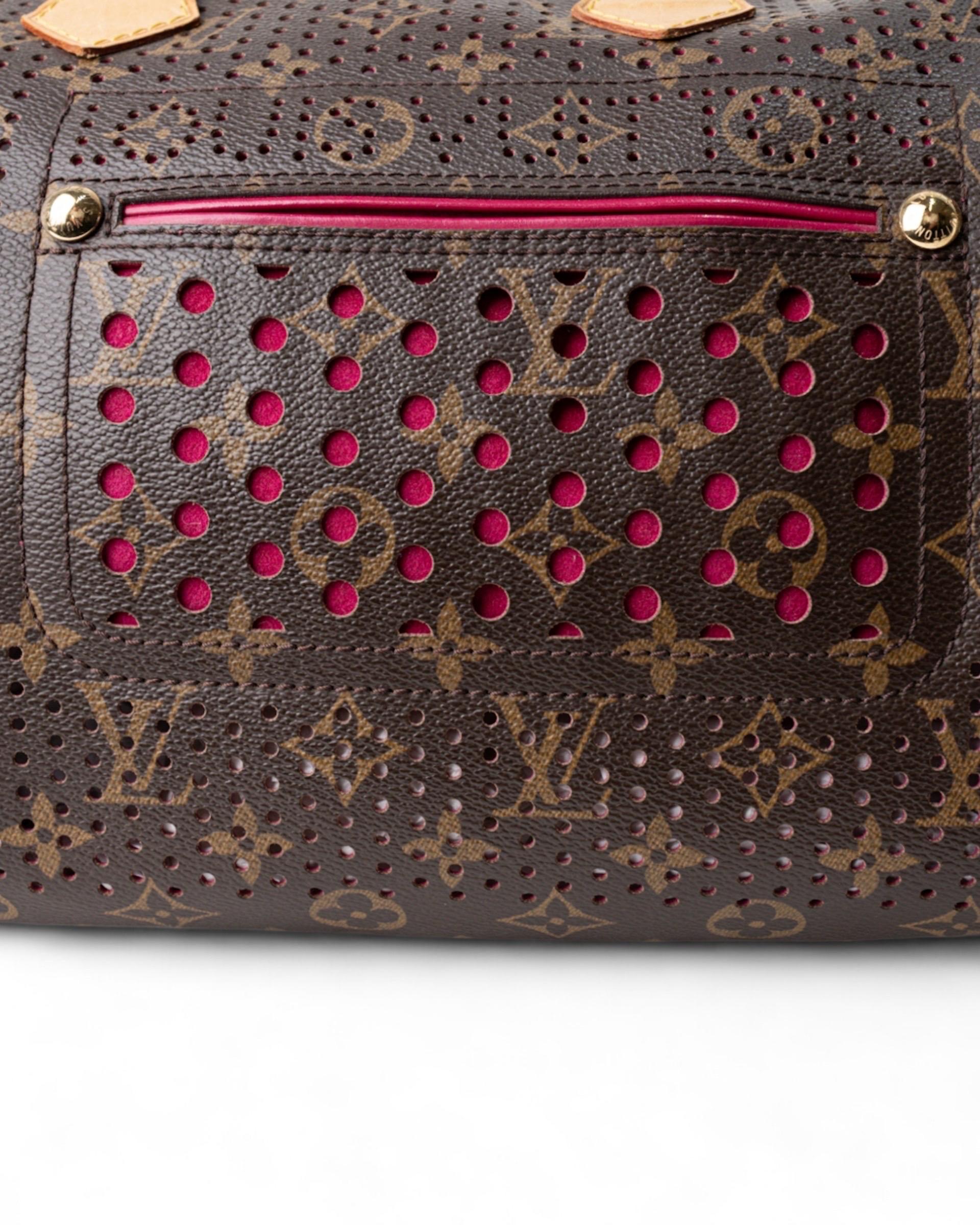 Louis Vuitton Speedy 30 Perforated Pink Handbag For Sale 4