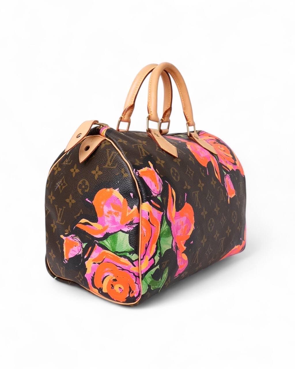 Women's Louis Vuitton Speedy 30 Stephen Sprouse Roses L.E.