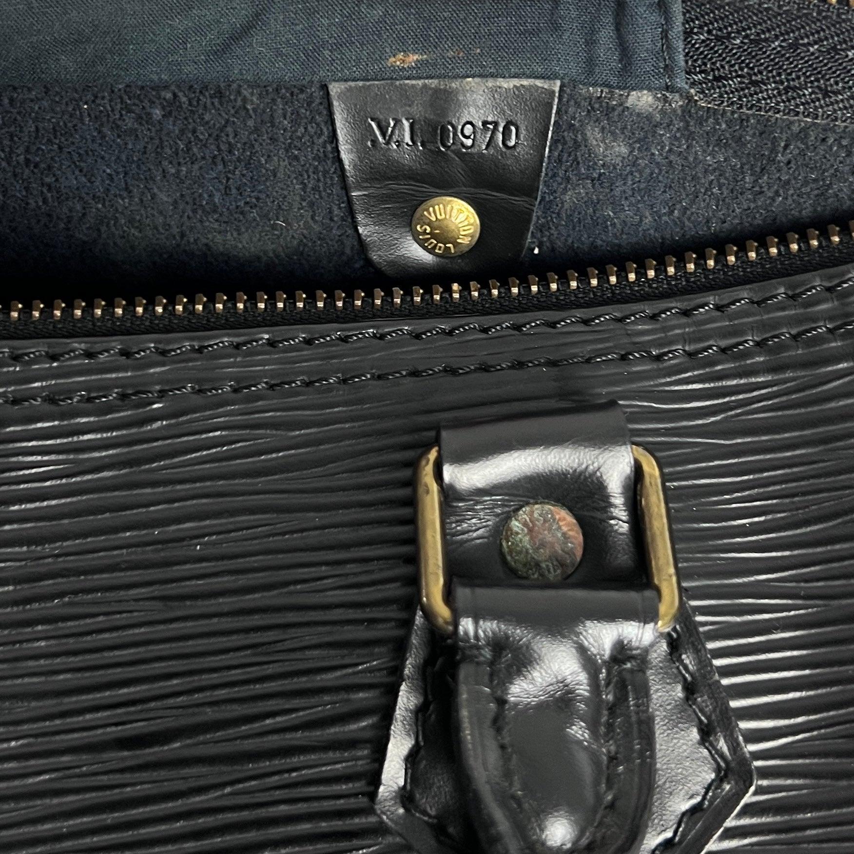 Louis Vuitton Speedy 30 Top Handle Bag Black Leather Gold 1990 en vente 4