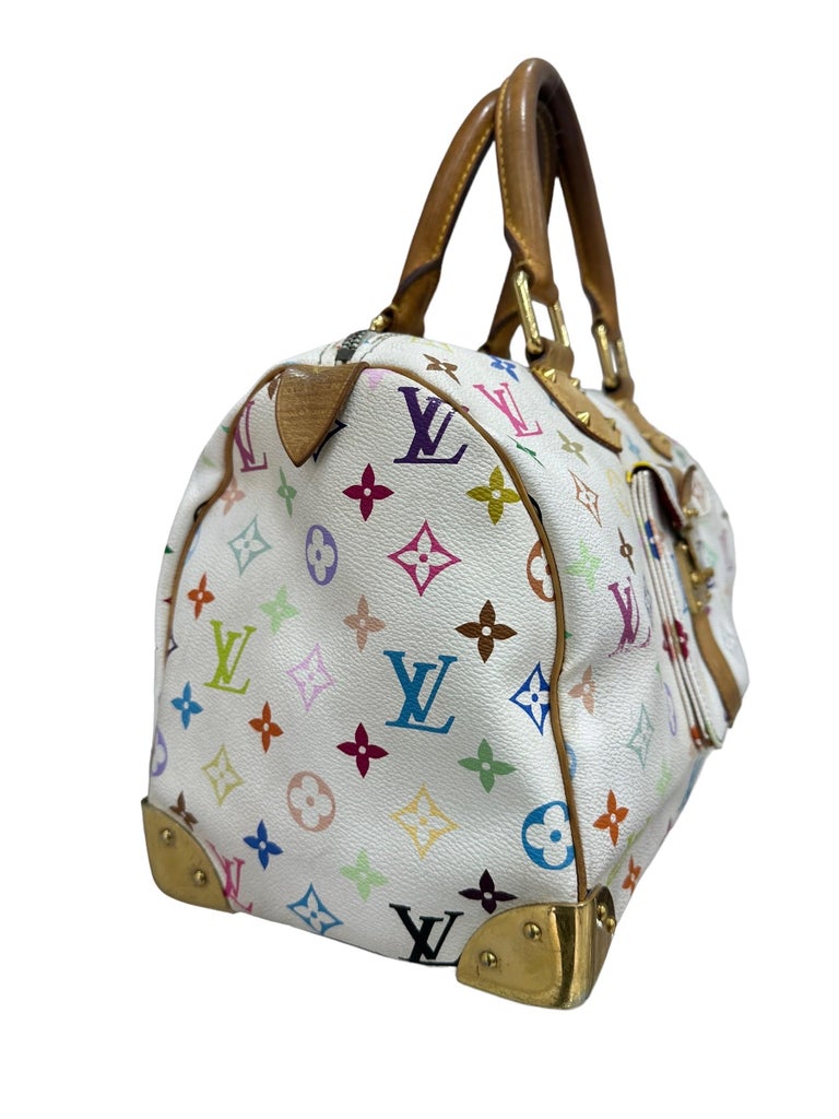 Louis Vuitton Speedy 30 x Takashi Murakami Limited Edition Top Handle Bag  For Sale at 1stDibs