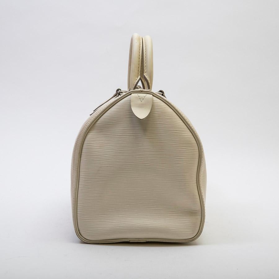 Louis Vuitton Speedy 35 Ecru Epi Leather Bag In Good Condition In Paris, FR