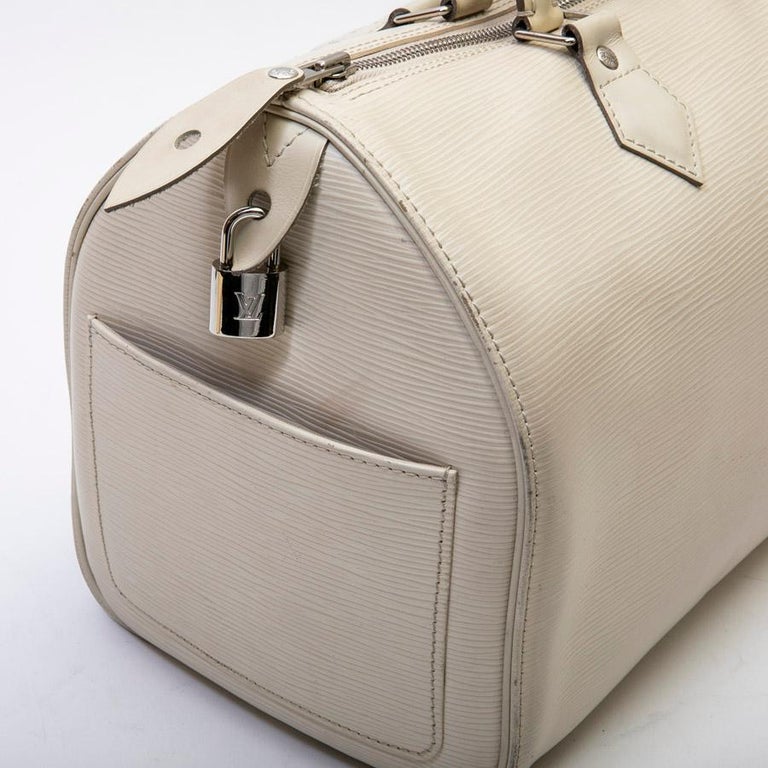 Louis Vuitton White Epi Leather Speedy 35 ○ Labellov ○ Buy and