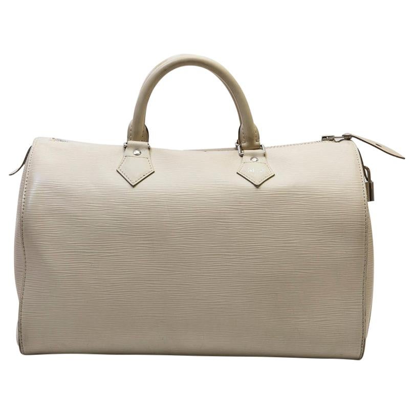 Louis Vuitton Speedy 35 Ecru Epi Leather Bag 