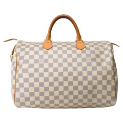 Louis Vuitton Speedy 35 en toile à carreaux beige