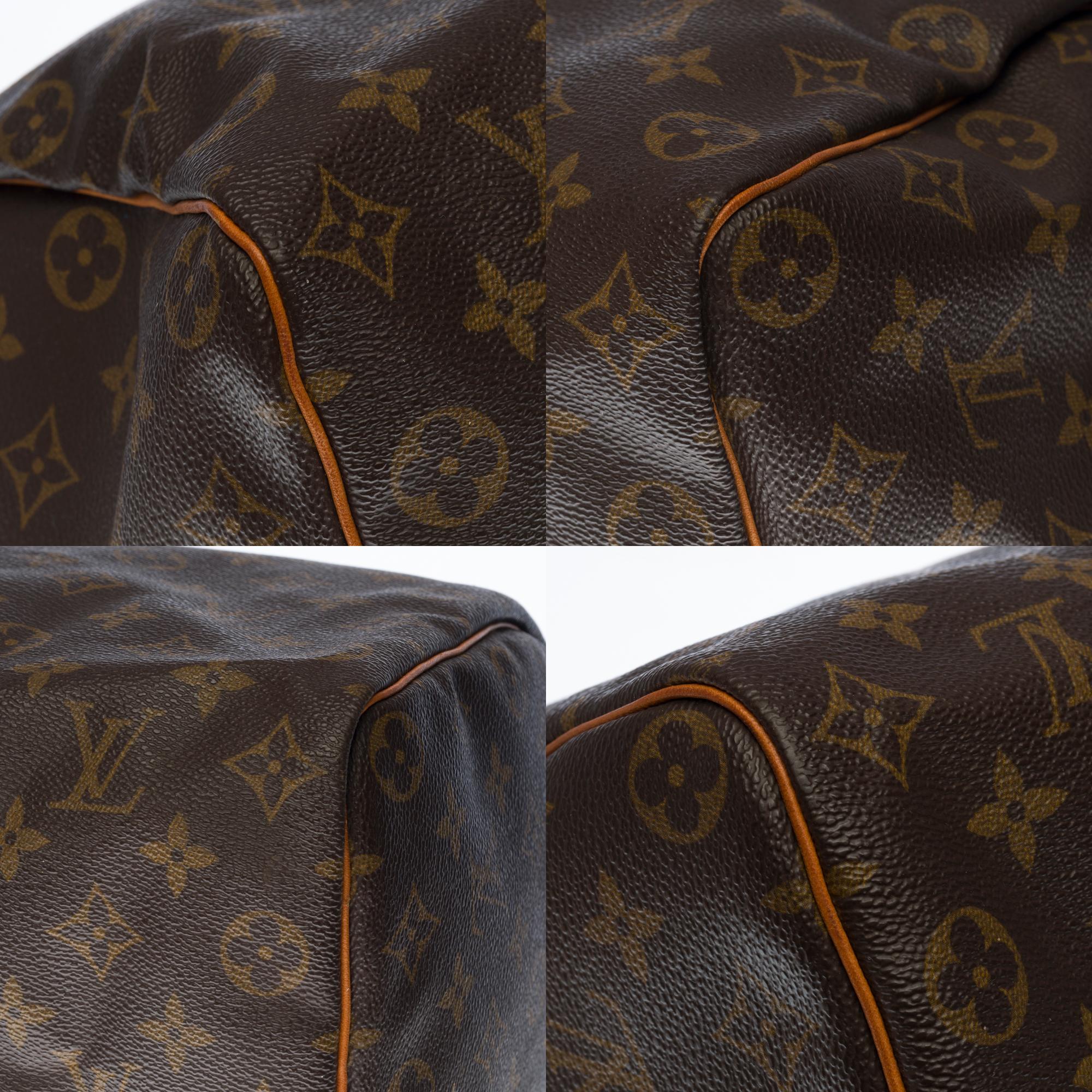 Louis Vuitton Speedy 35 handbag in brown canvas For Sale 5