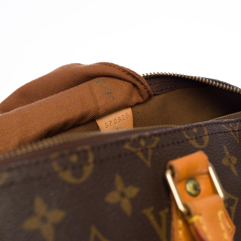 Louis Vuitton Speedy 35 handbag in brown canvas For Sale 2