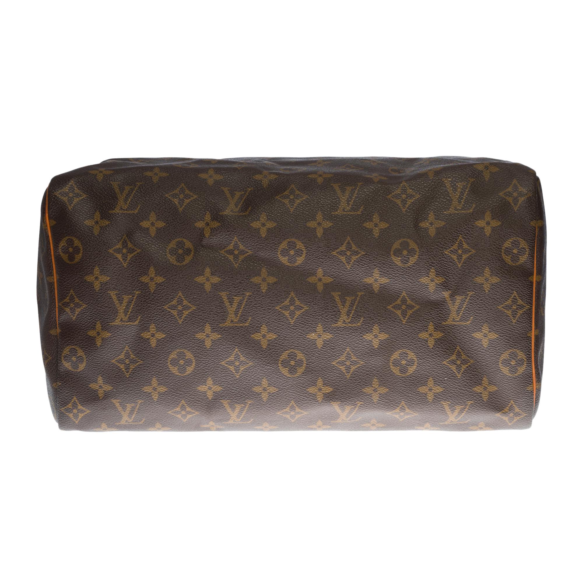 Louis Vuitton Speedy 35 handbag in brown canvas For Sale 4