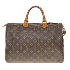 Louis Vuitton Speedy 35 handbag in brown monogram canvas, good condition