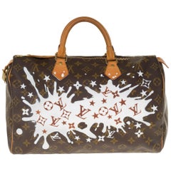 Louis Vuitton Speedy 35 handbag in Monogram canvas customized "Fancy" by PatBo