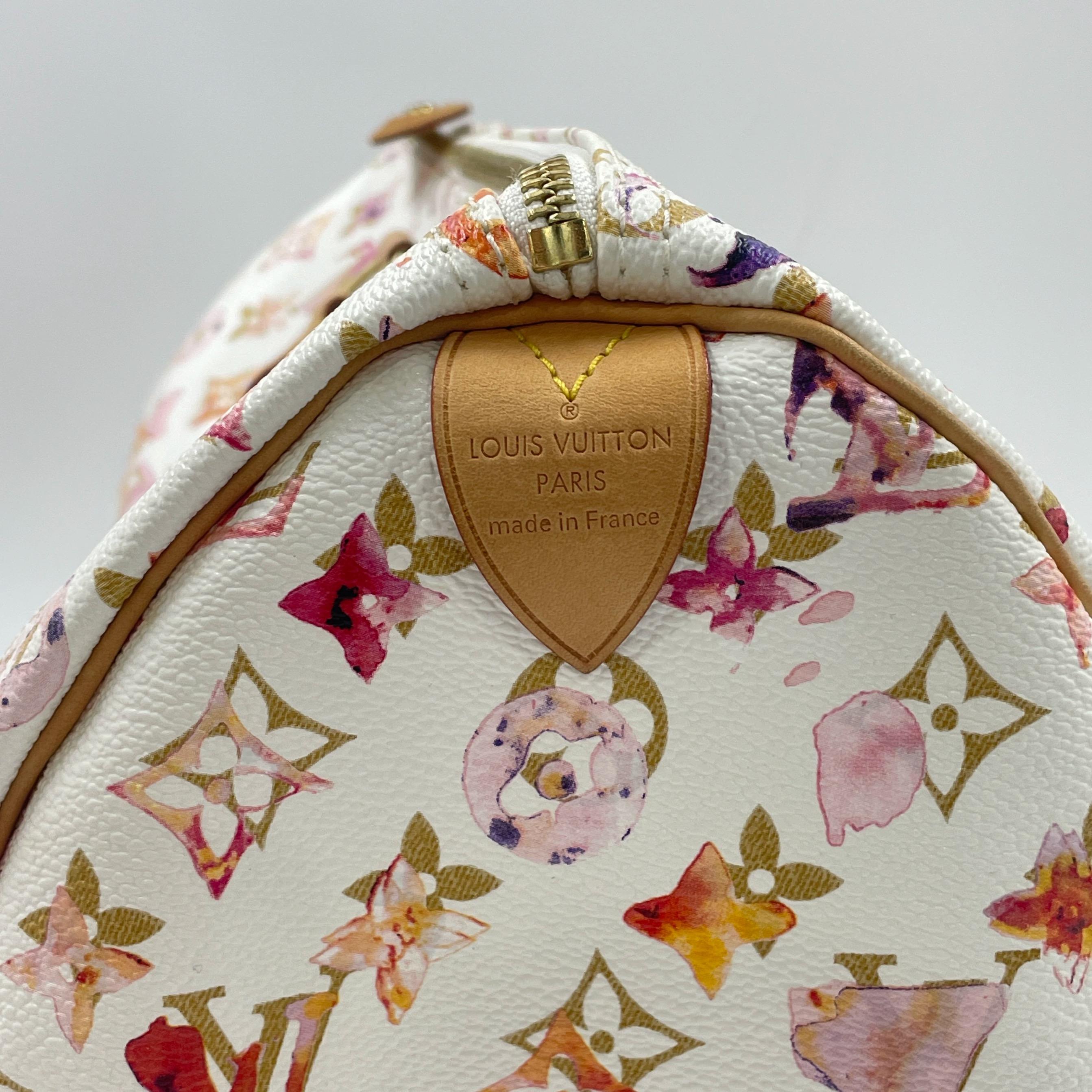 Louis Vuitton Speedy 35 Monogramme Watercolor Pink Handbag Richard Prince 2008 en vente 5