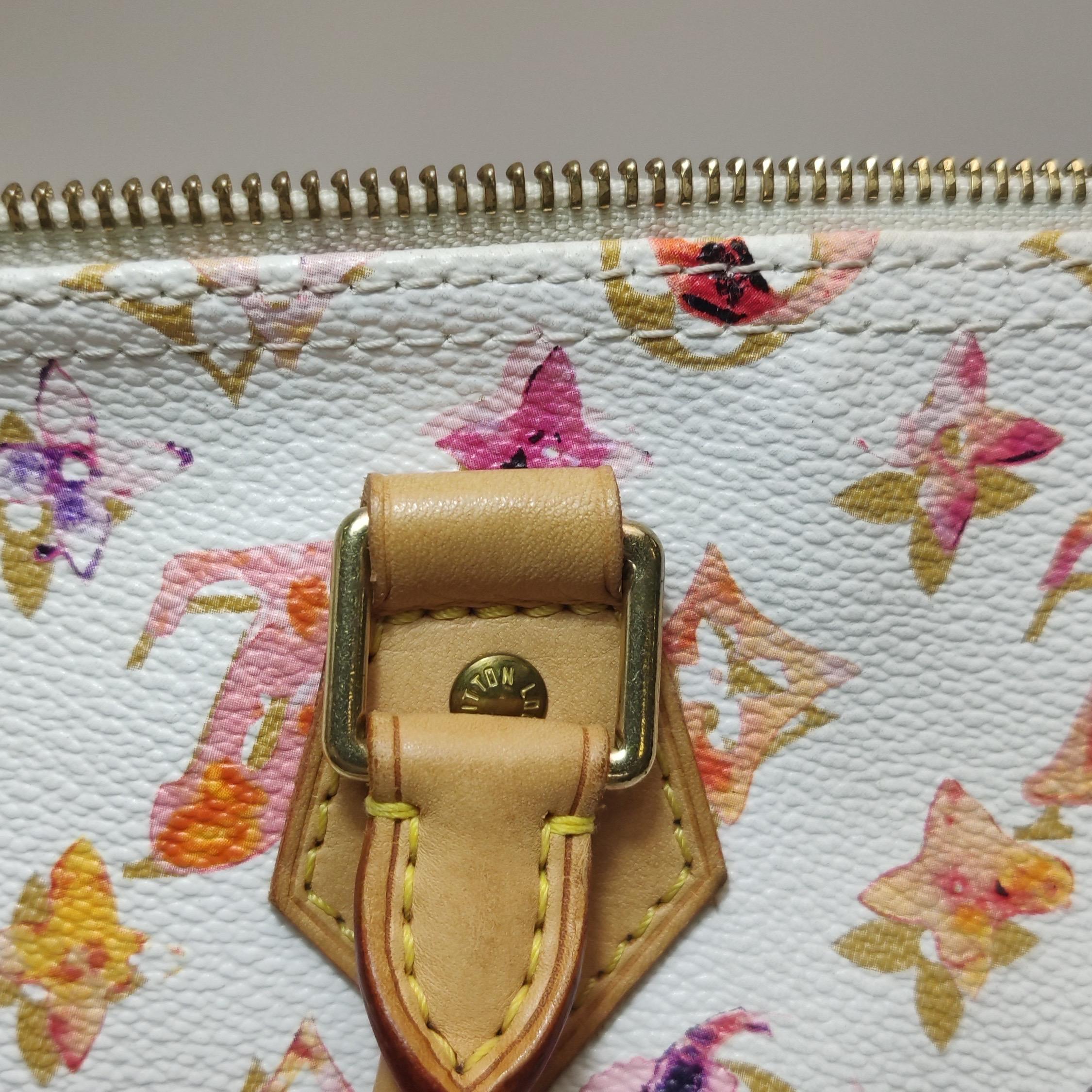 Louis Vuitton Speedy 35 Monogram Watercolor Pink Handbag Richard Prince 2008 For Sale 5