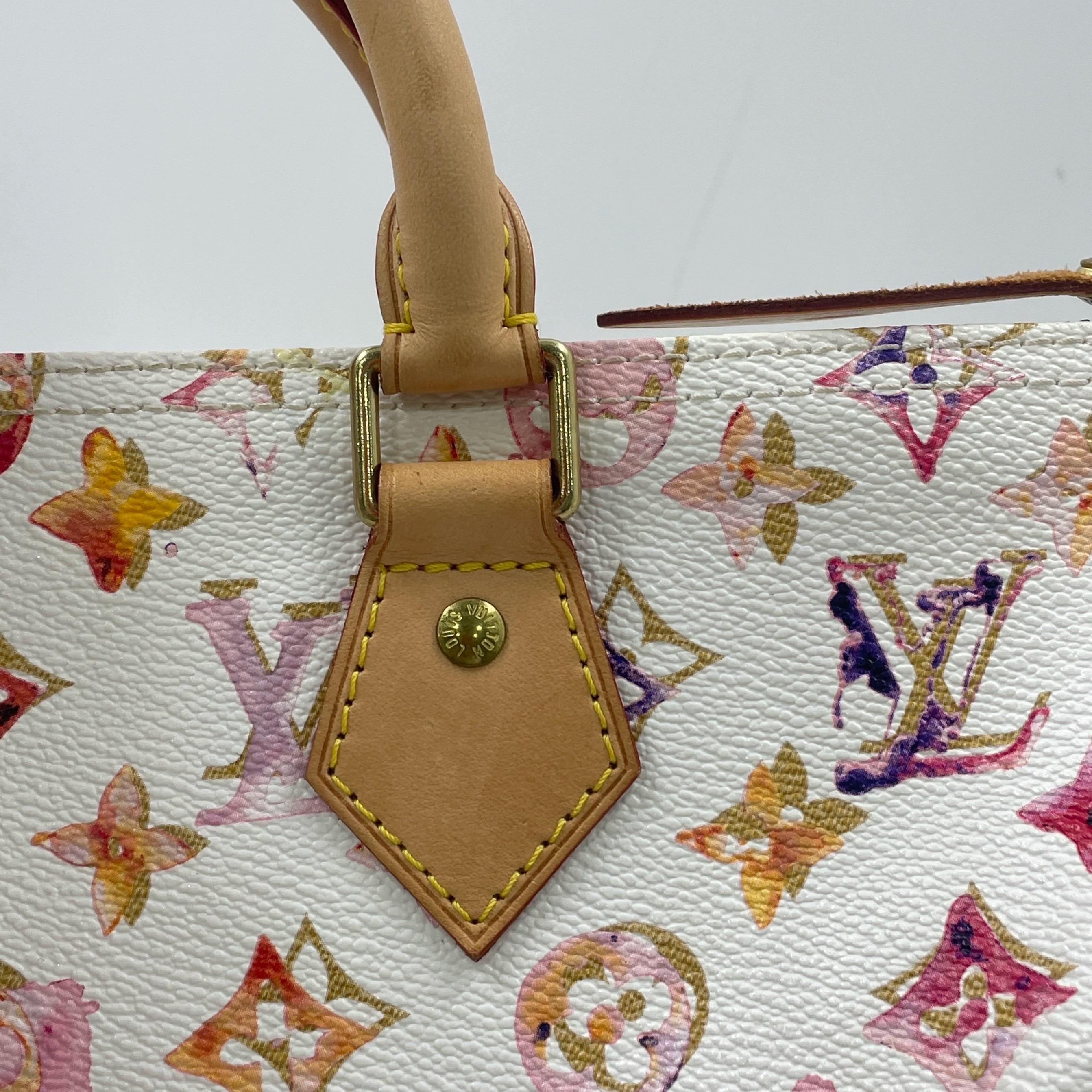 Louis Vuitton Speedy 35 Monogramme Watercolor Pink Handbag Richard Prince 2008 en vente 11