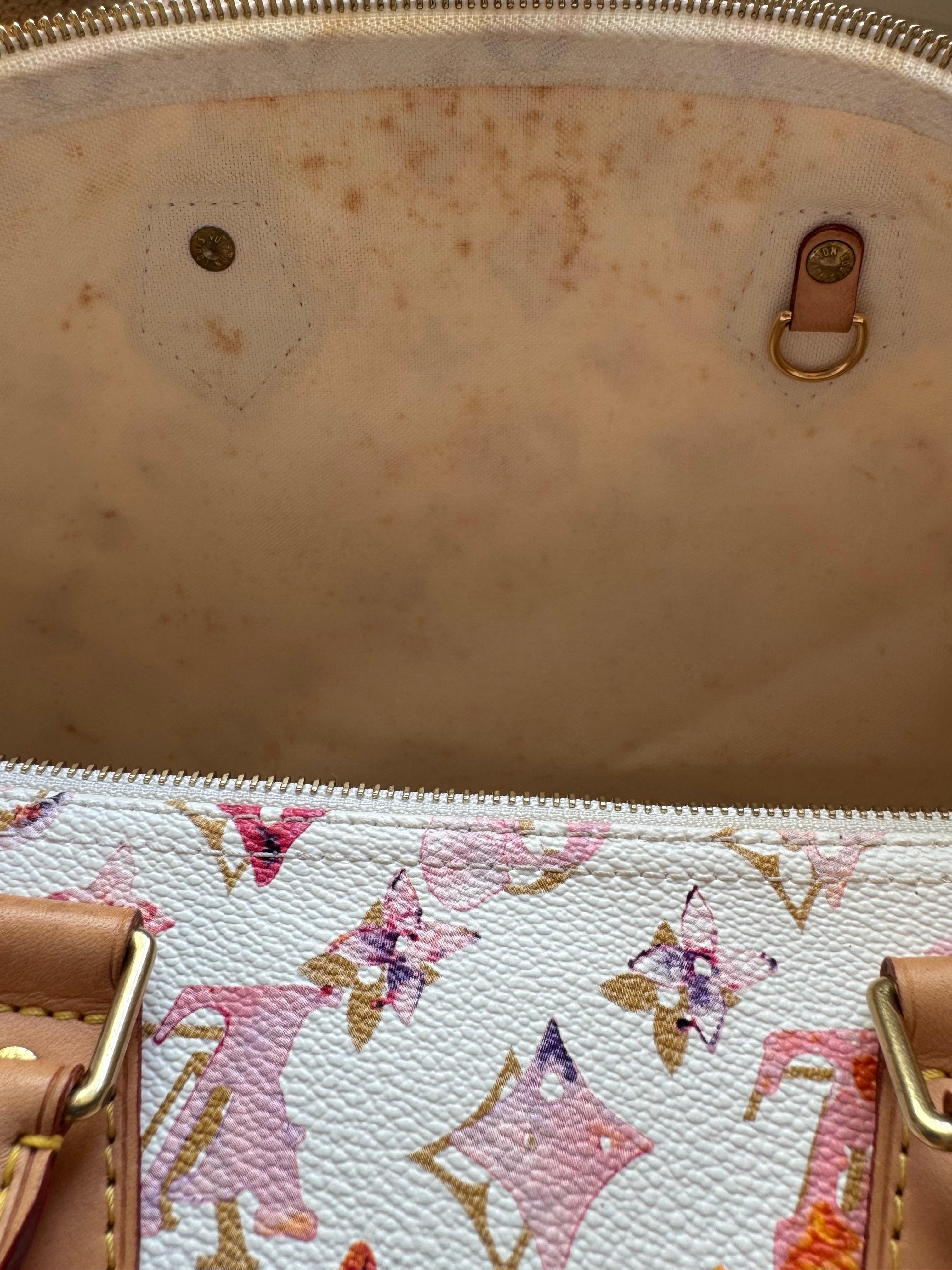 Louis Vuitton Speedy 35 Monogramme Watercolor Pink Handbag Richard Prince 2008 en vente 14