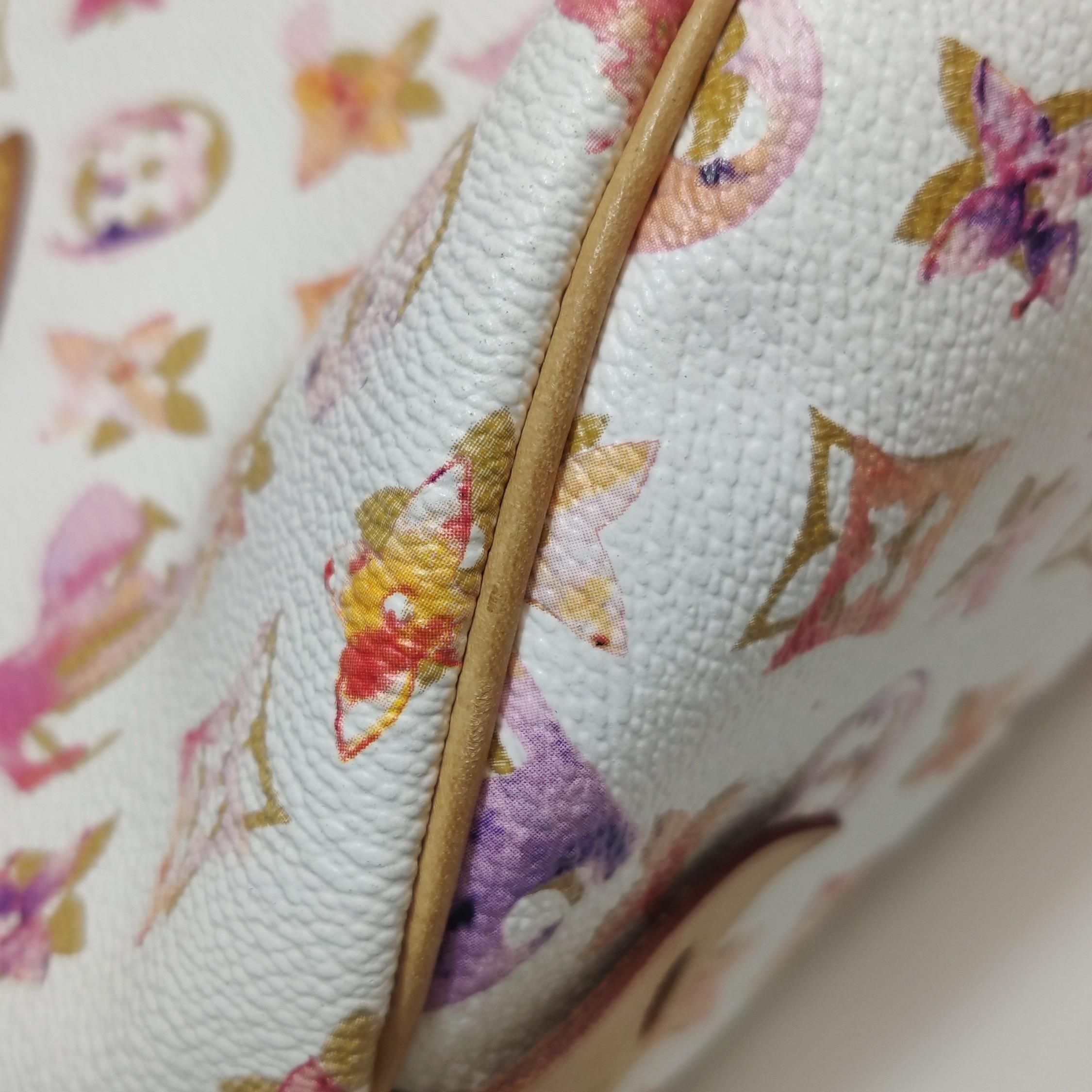 Louis Vuitton Speedy 35 Monogram Watercolor Pink Handbag Richard Prince 2008 For Sale 4