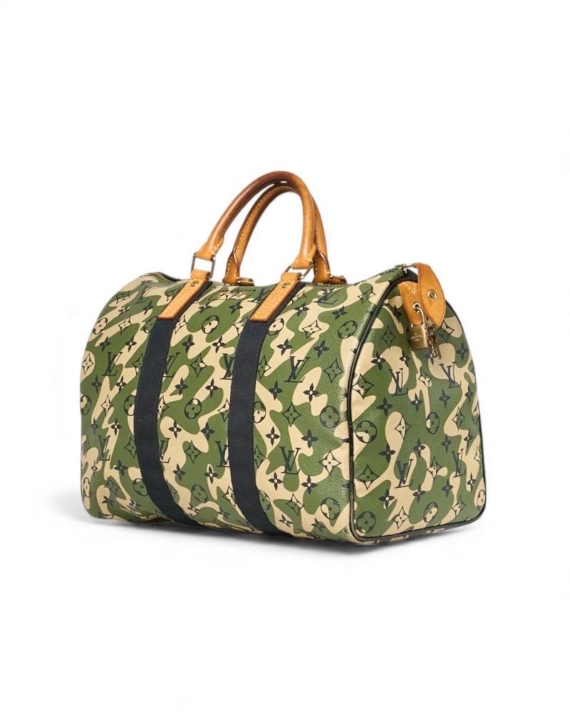 Donna Borsa Louis Vuitton Monogramouflage Speedy 35 X Takashi Murakami in vendita