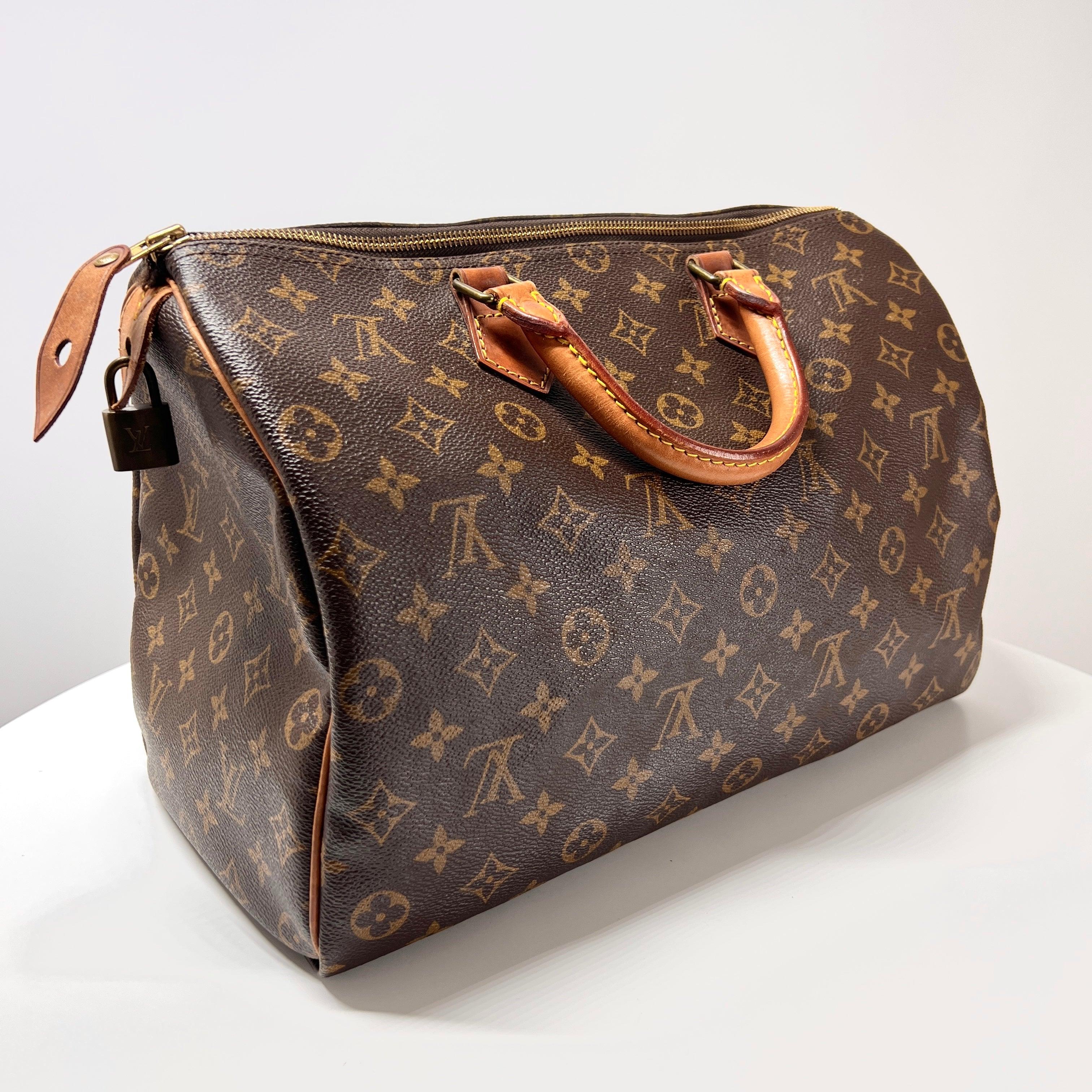 Louis Vuitton Speedy 35 Top Handle Bag Monogram Canvas 1988 Unisexe en vente