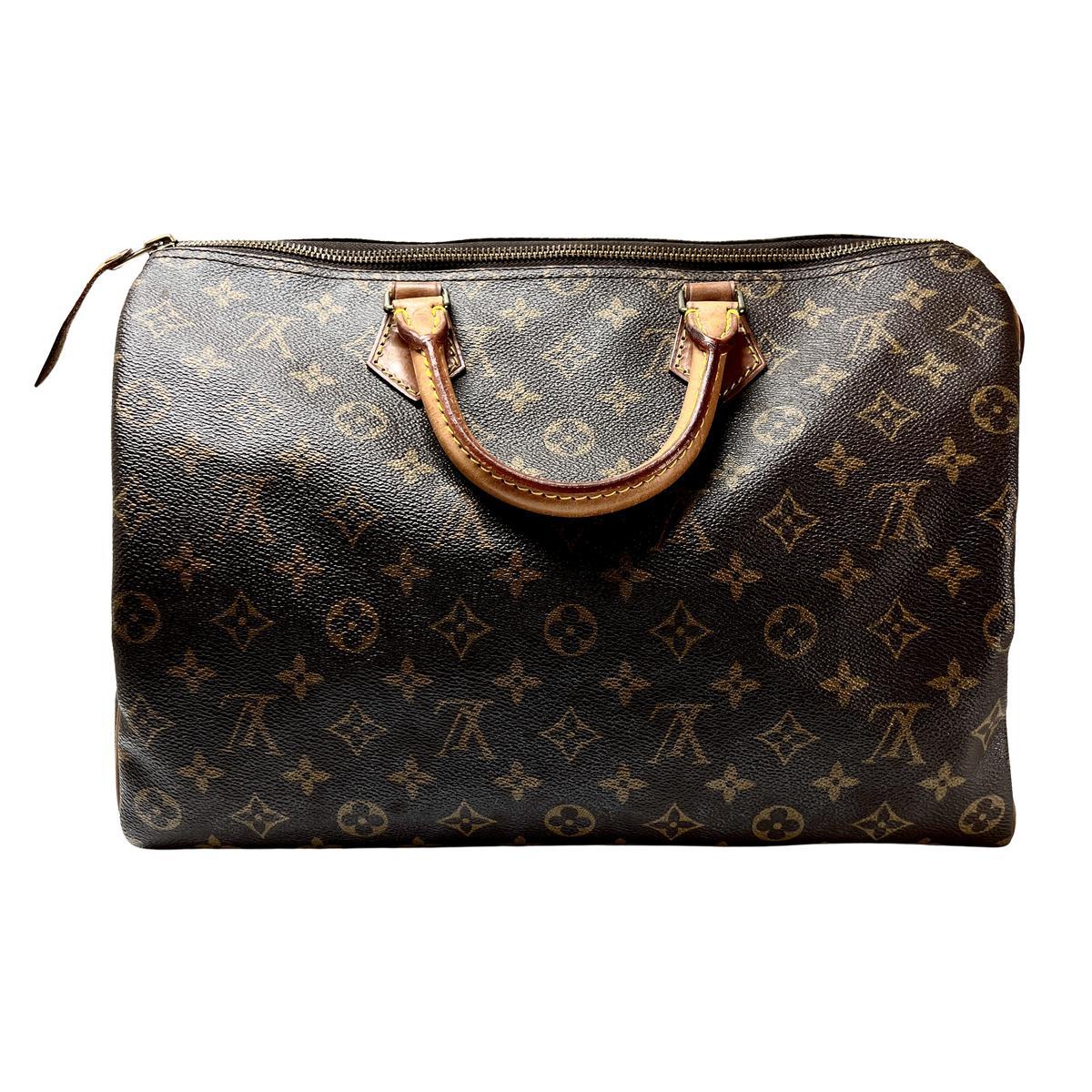 Louis Vuitton Speedy 35 Top Handle Bag Monogram Canvas 1988