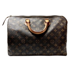 Louis Vuitton Speedy 35 Top Handle Bag Monogram Canvas 1988