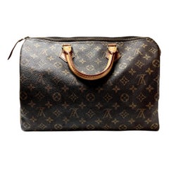 Louis Vuitton Speedy 35 Top Handle Bag Monogram Canvas 1988