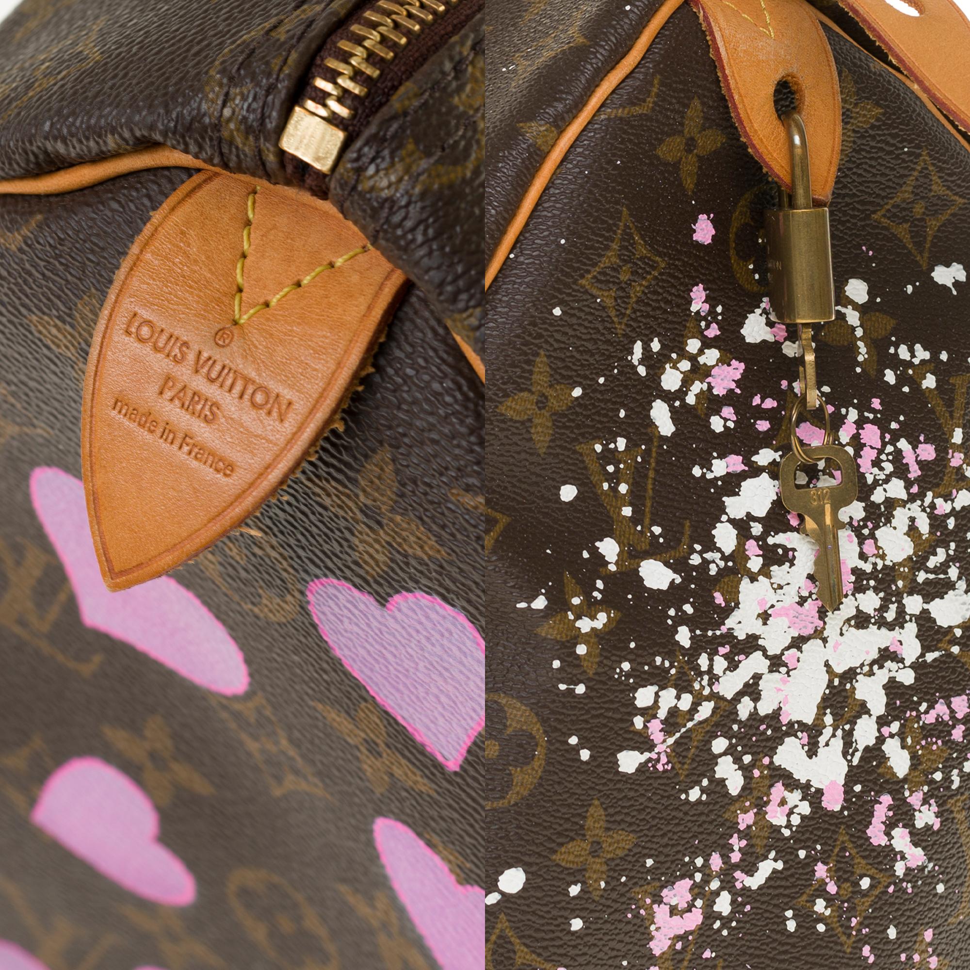 Die Speedy 40 Handtasche aus Monogramm-Leinwand von Louis Vuitton „Minnie's Moods“ Damen