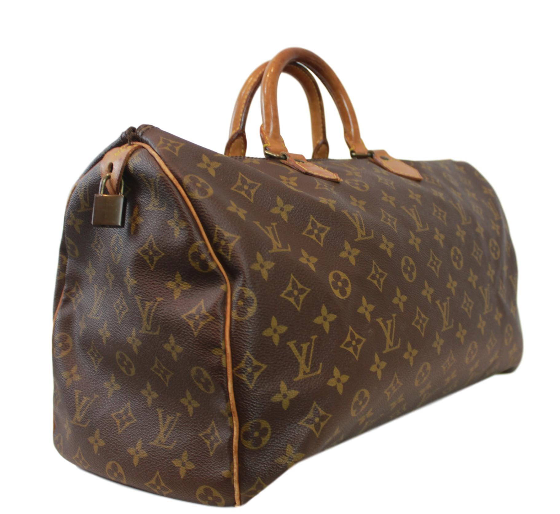 Women's or Men's Louis Vuitton Speedy 40 Monogram Canvas Handbag, France 1980.  